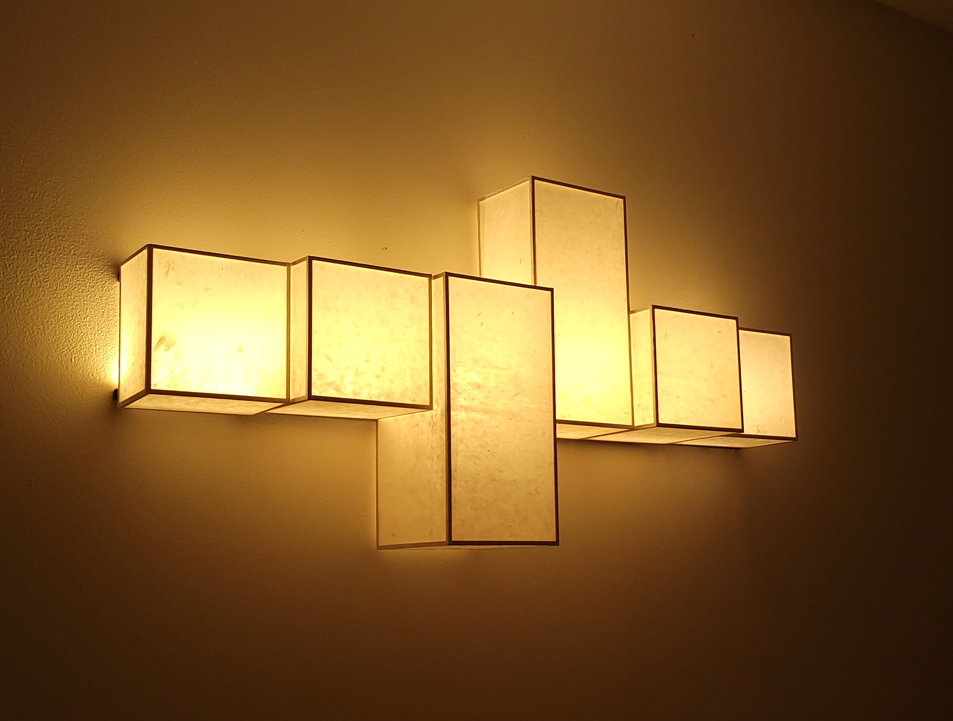 Lightscape - Light sculpture by Jason Robinson. Washi paper light sculpture.