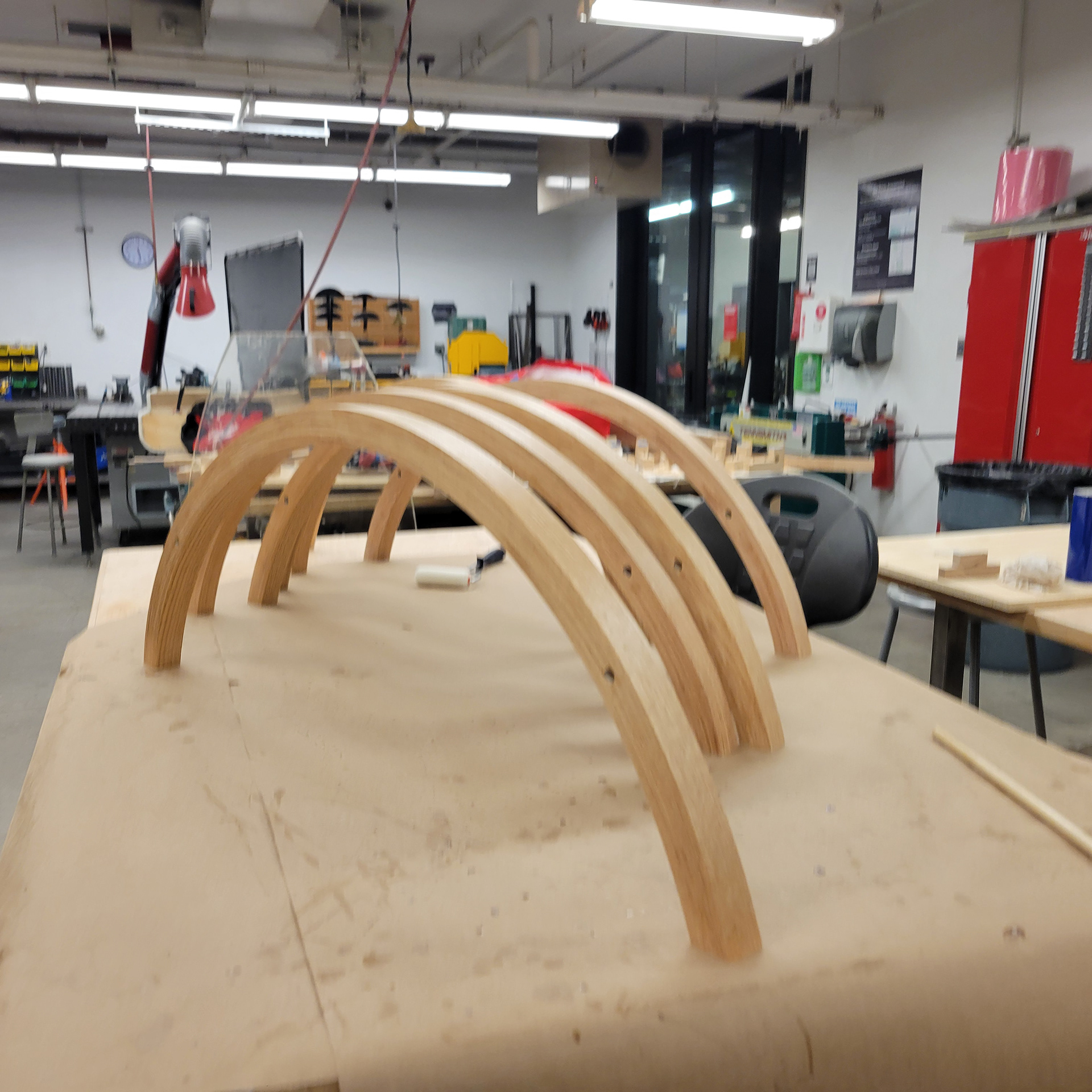 Group of arches ready for brass insert. 