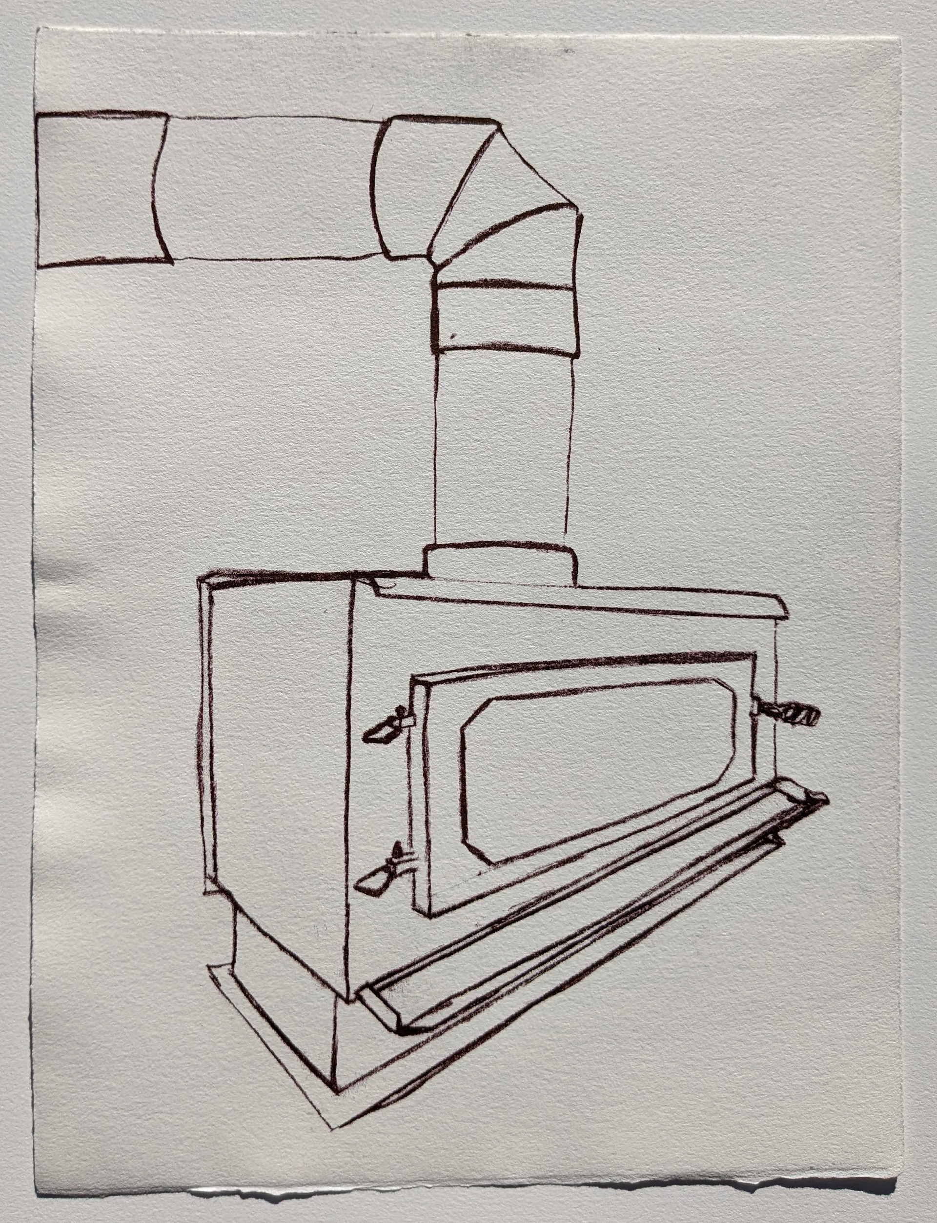 Stove, 9'' x 12'', risograph print, 2021