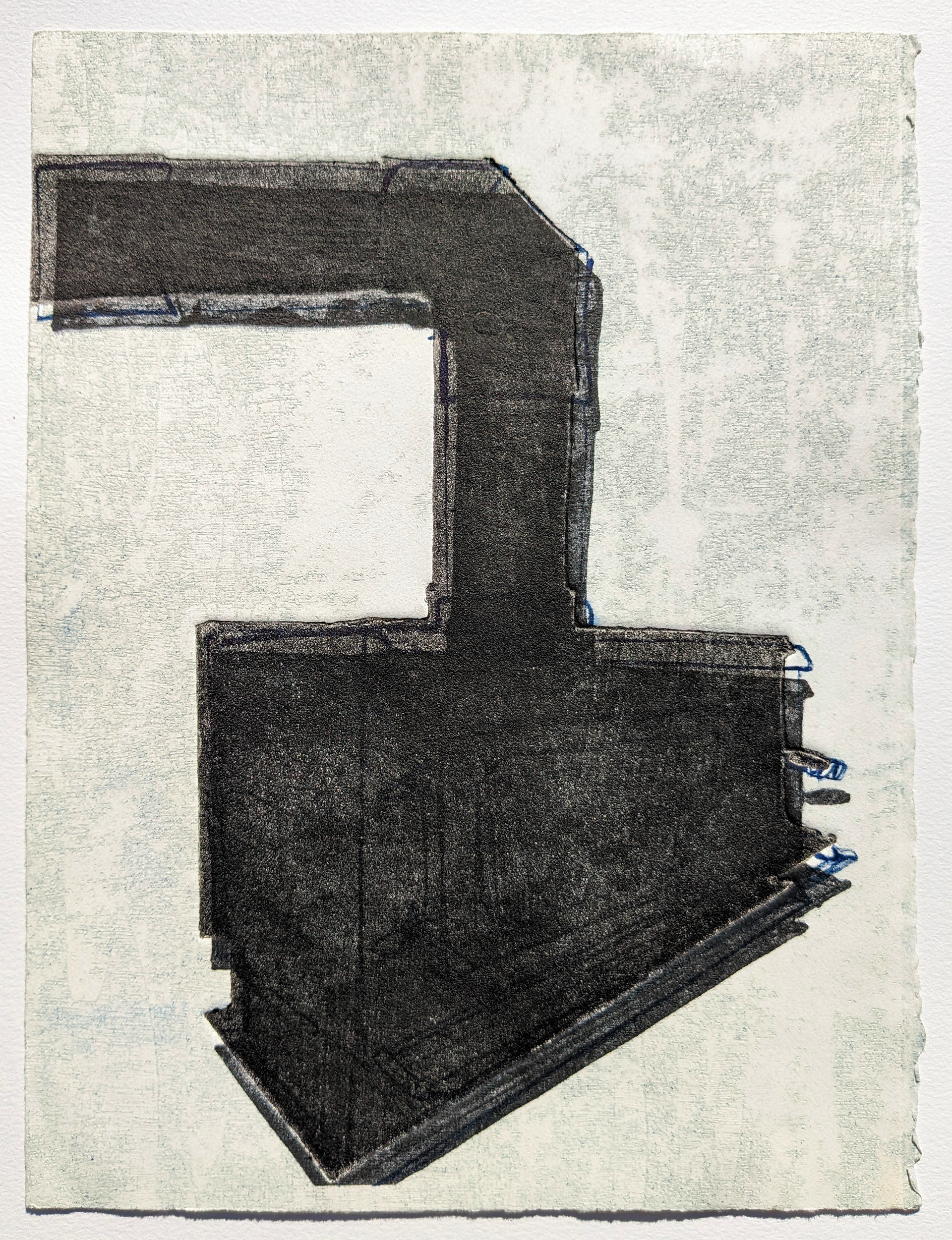 Stove, 9'' x 12'', etching with two color risograph print, 2021