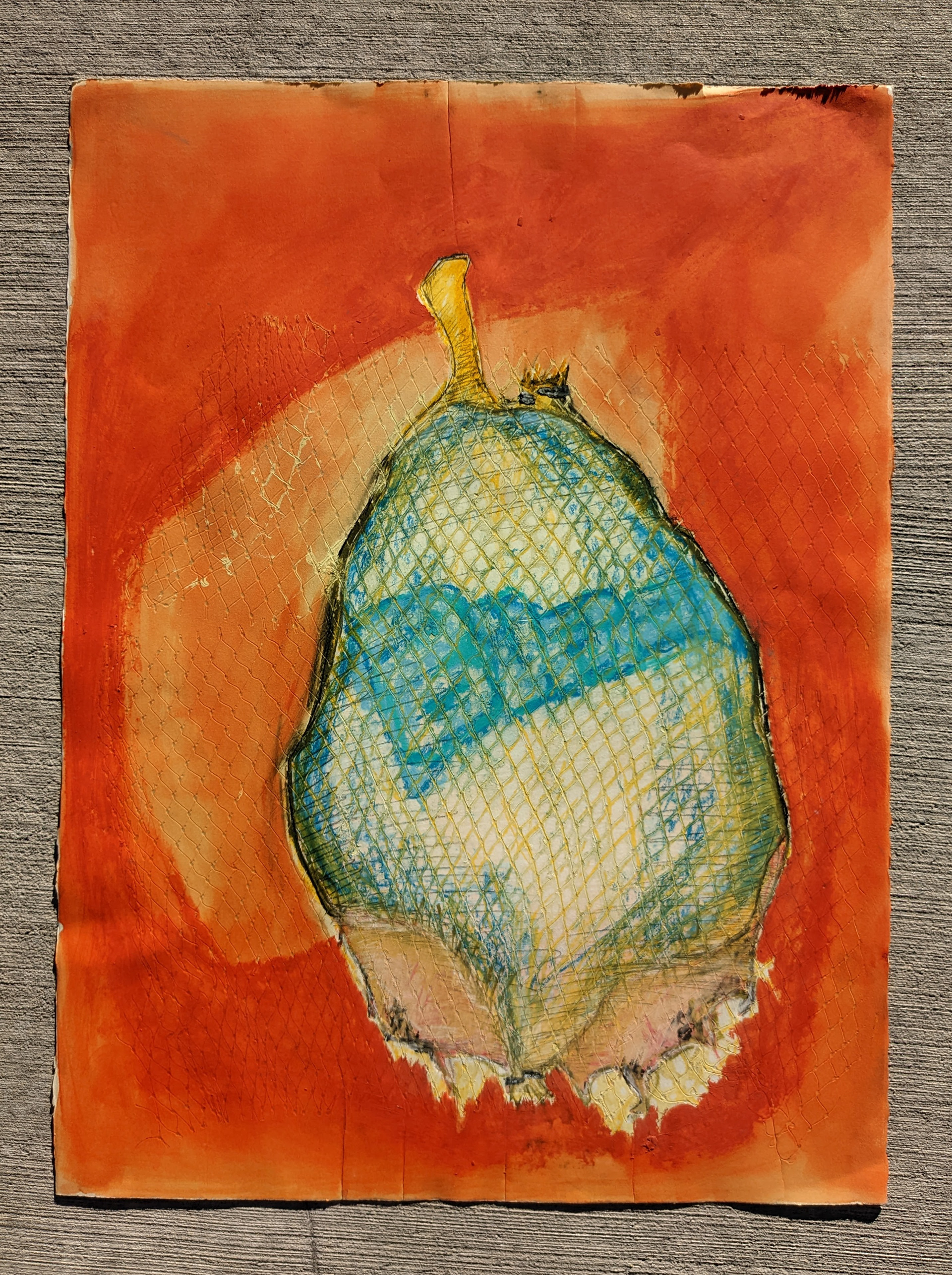 22'' x 30'', intaglio-based monotype with charcoal, pastel, and oil stick, 2021