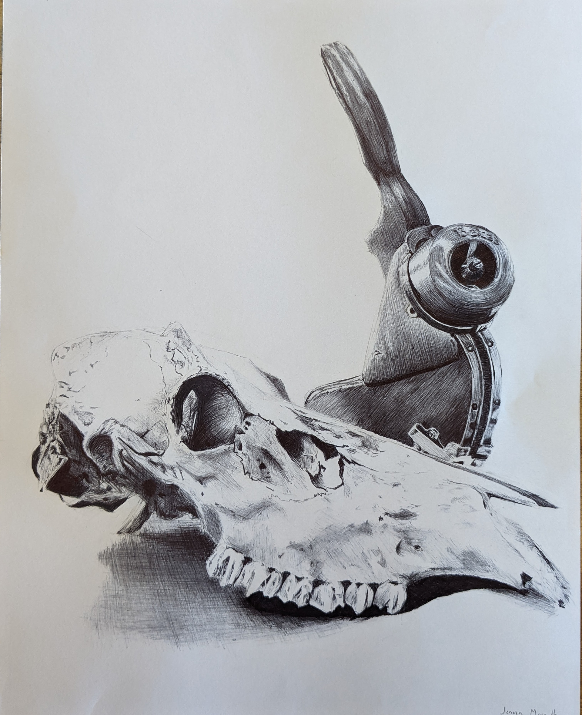Drawing I--Hatching/Crosshatching (ballpoint pen)