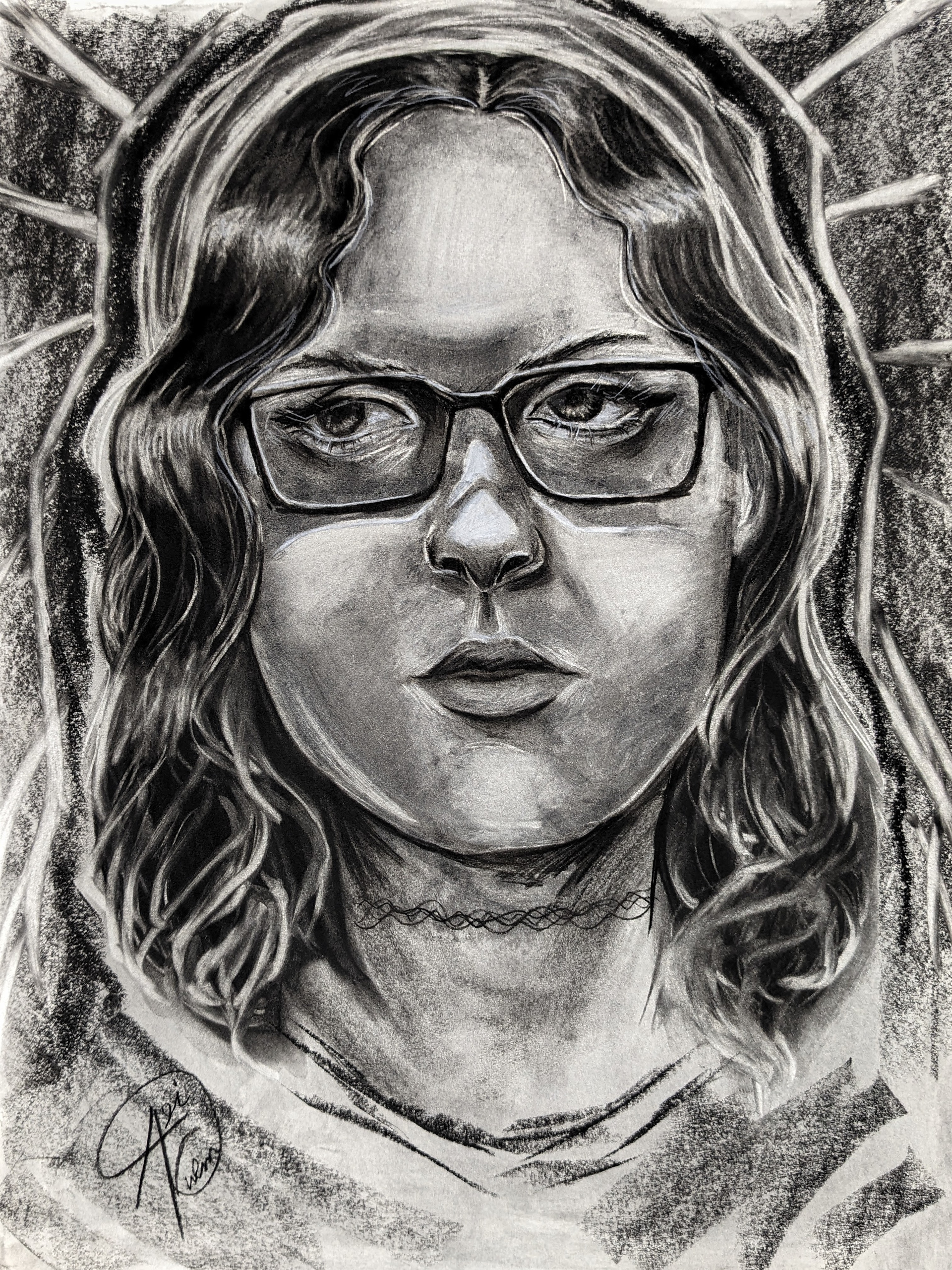Drawing I--Charcoal Portrait