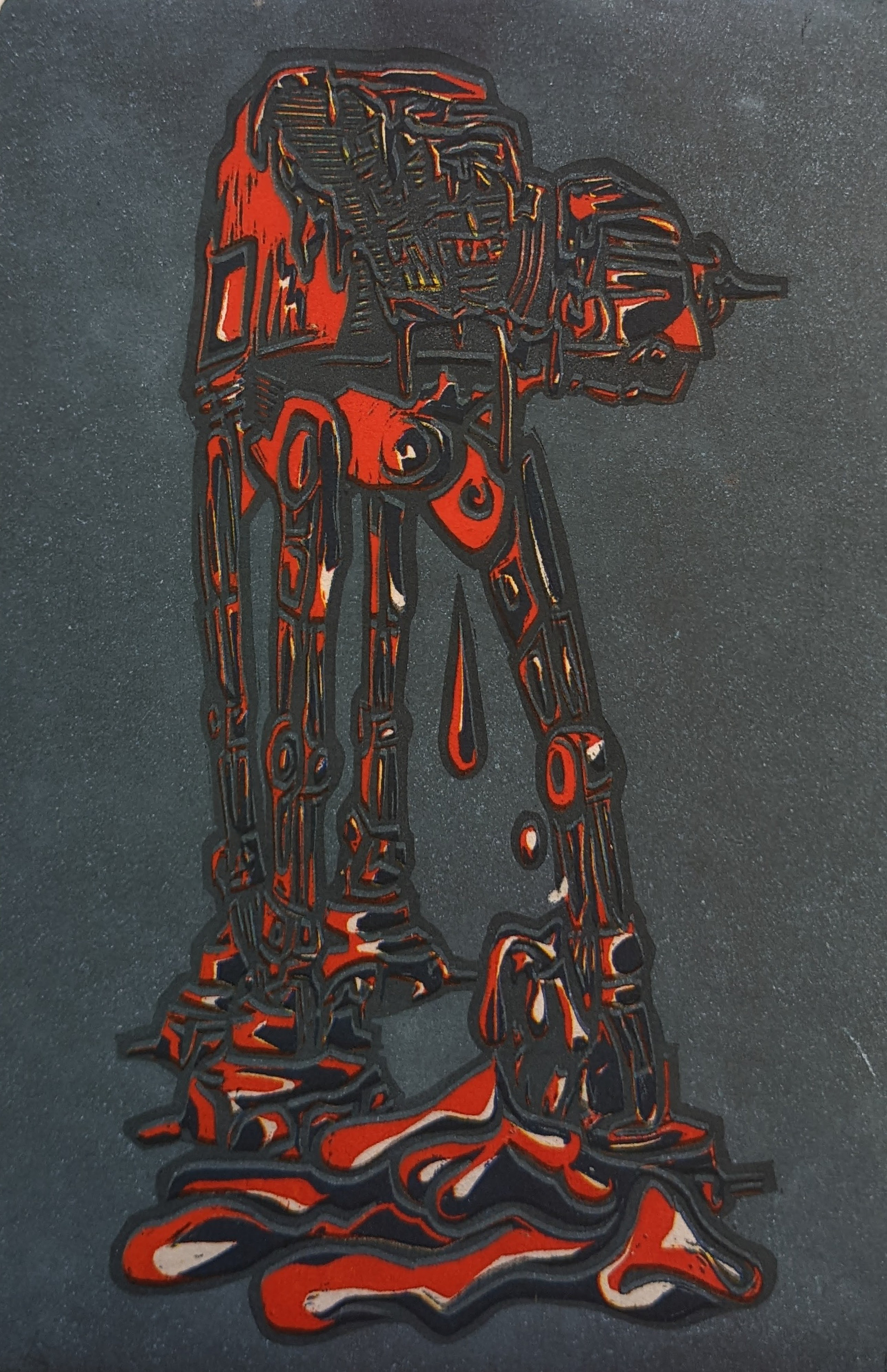 Reductive Relief-Linocut
