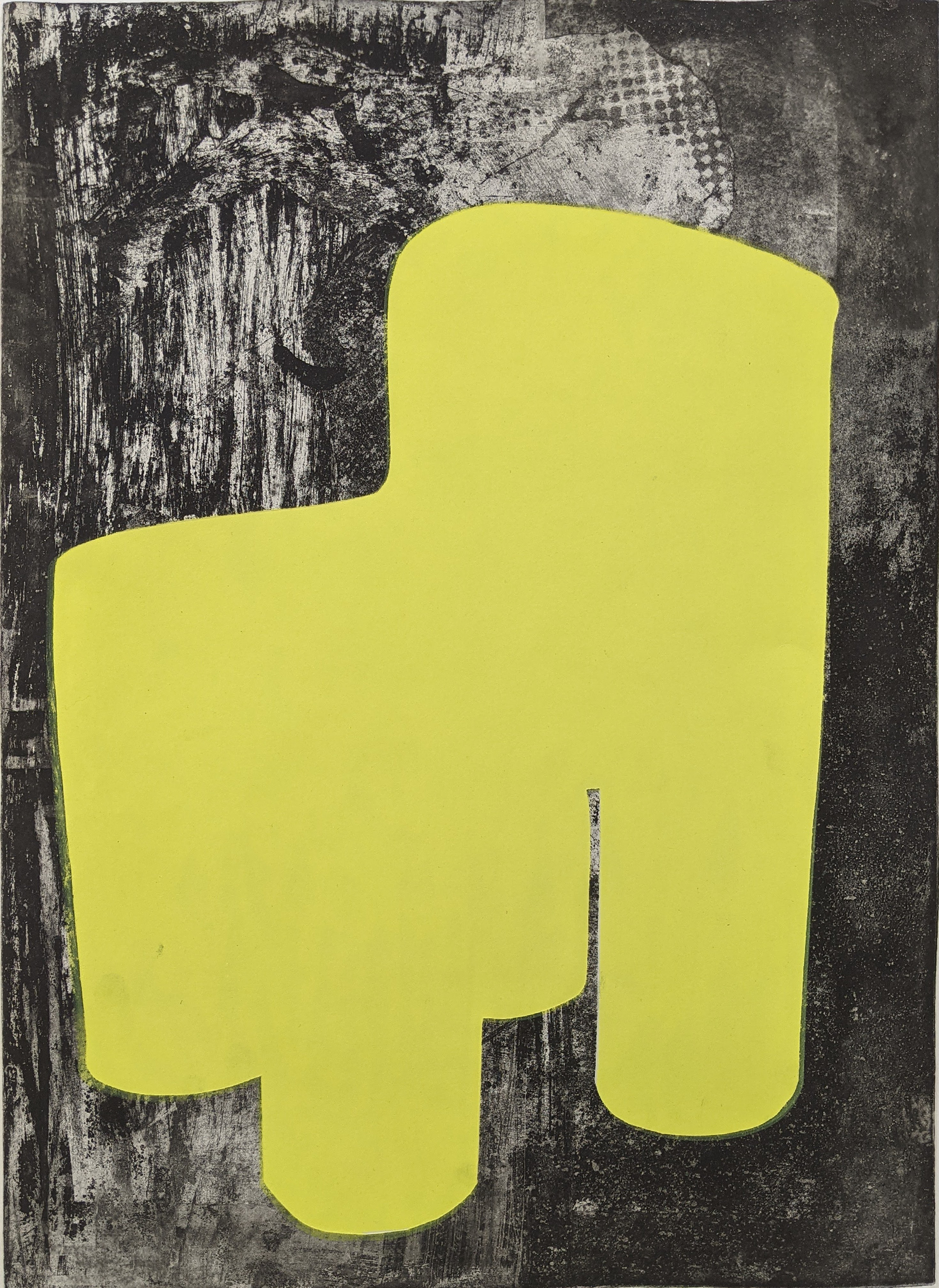 Furniture for Tea Parties, Stepstool Climbing, and Time-outs, 18.5'' x 25.5'', etching with screen printing, 2021
