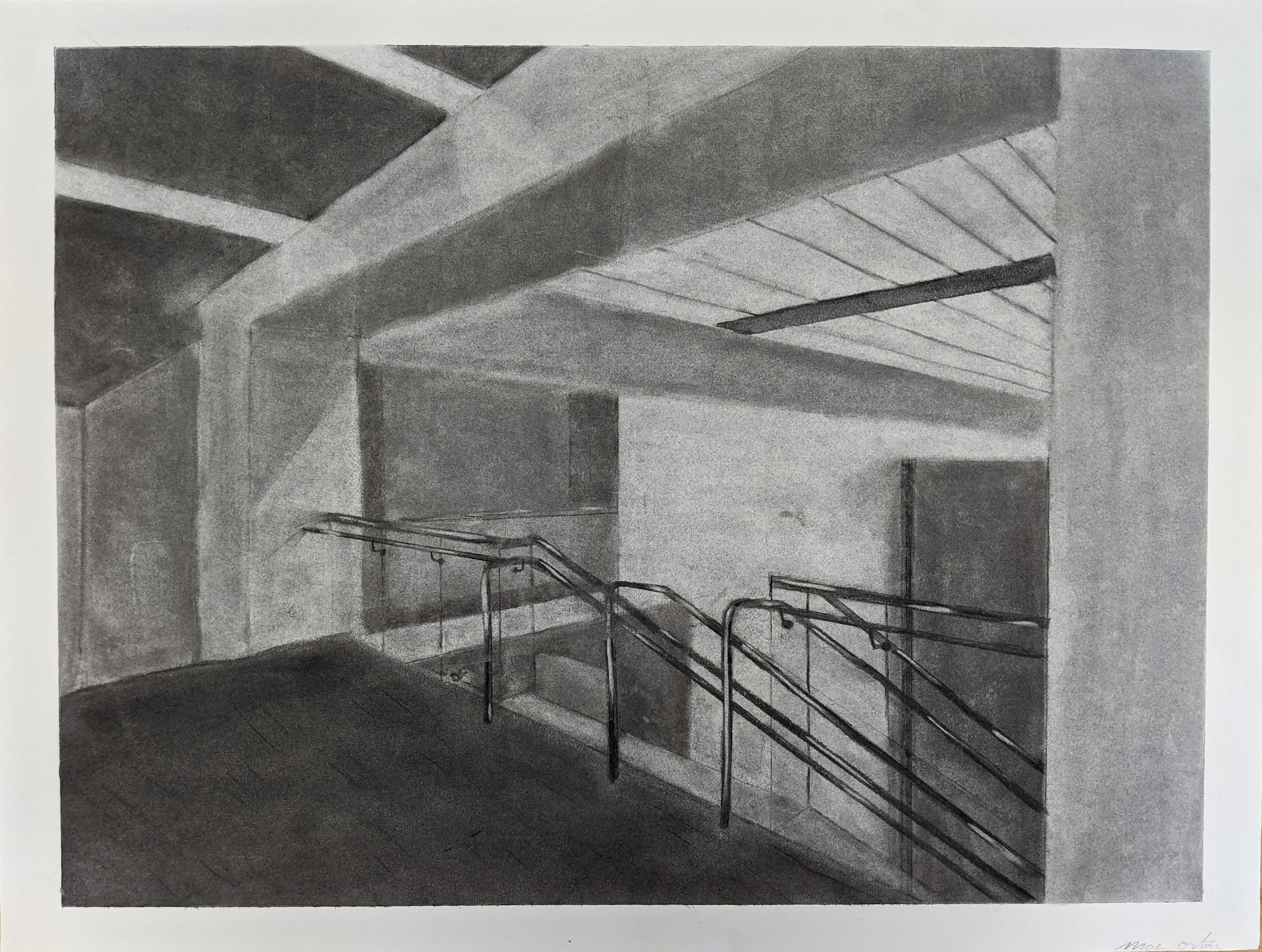 Two Point Perspective (Interior)-Charcoal