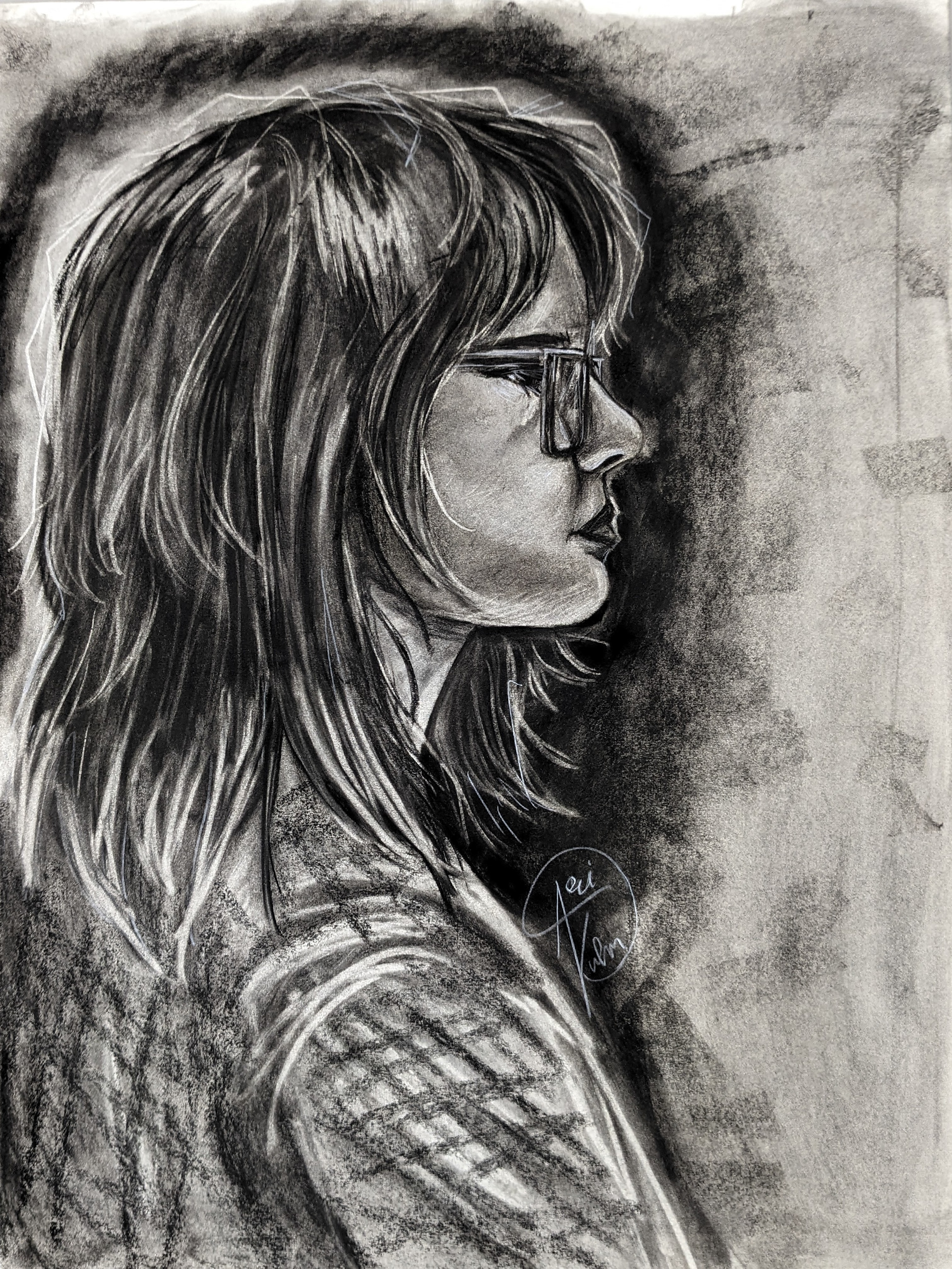 Drawing I--Charcoal Portrait