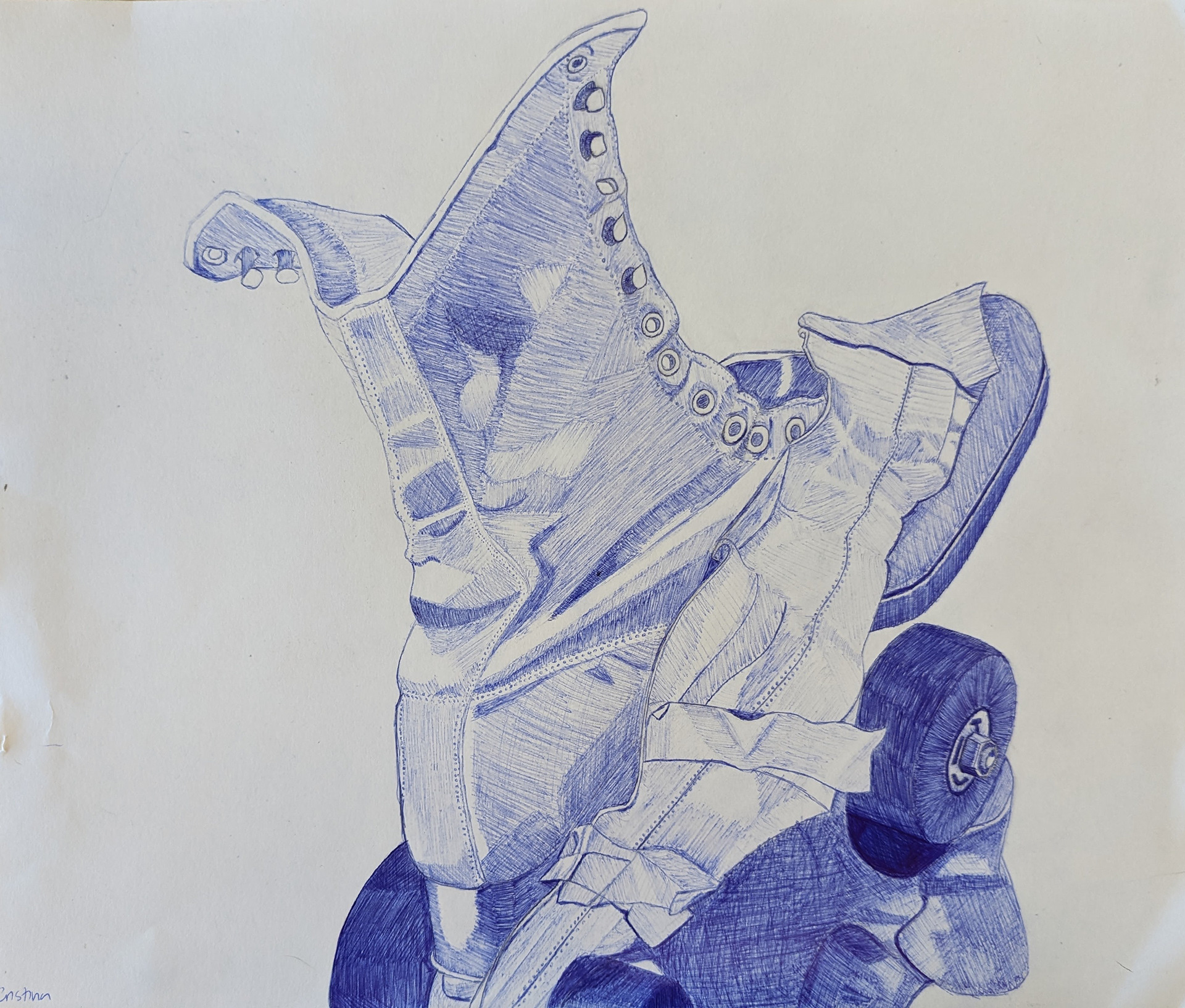 Drawing I--Hatching/Crosshatching (ballpoint pen)