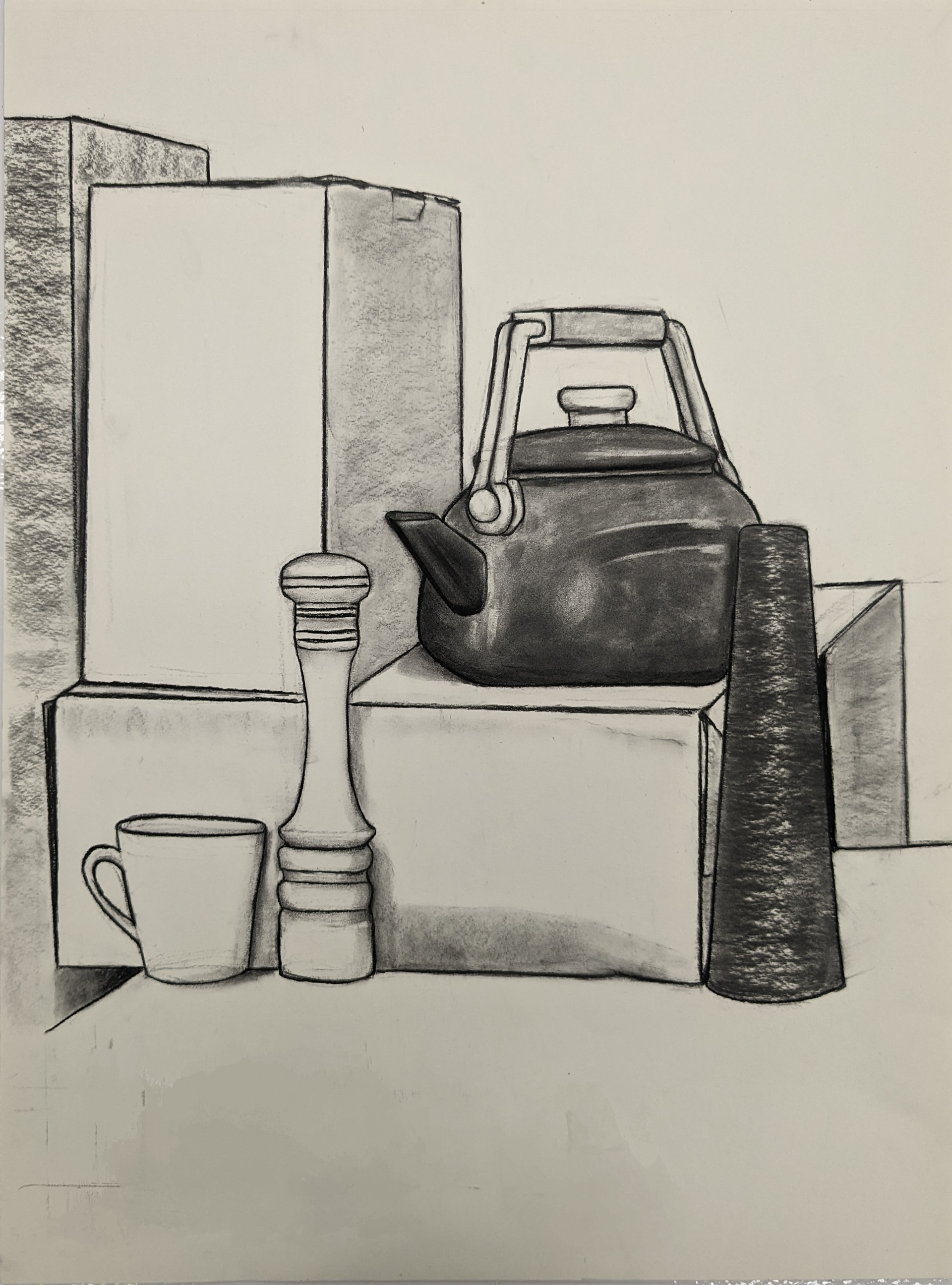 Drawing I--Charcoal Still Life