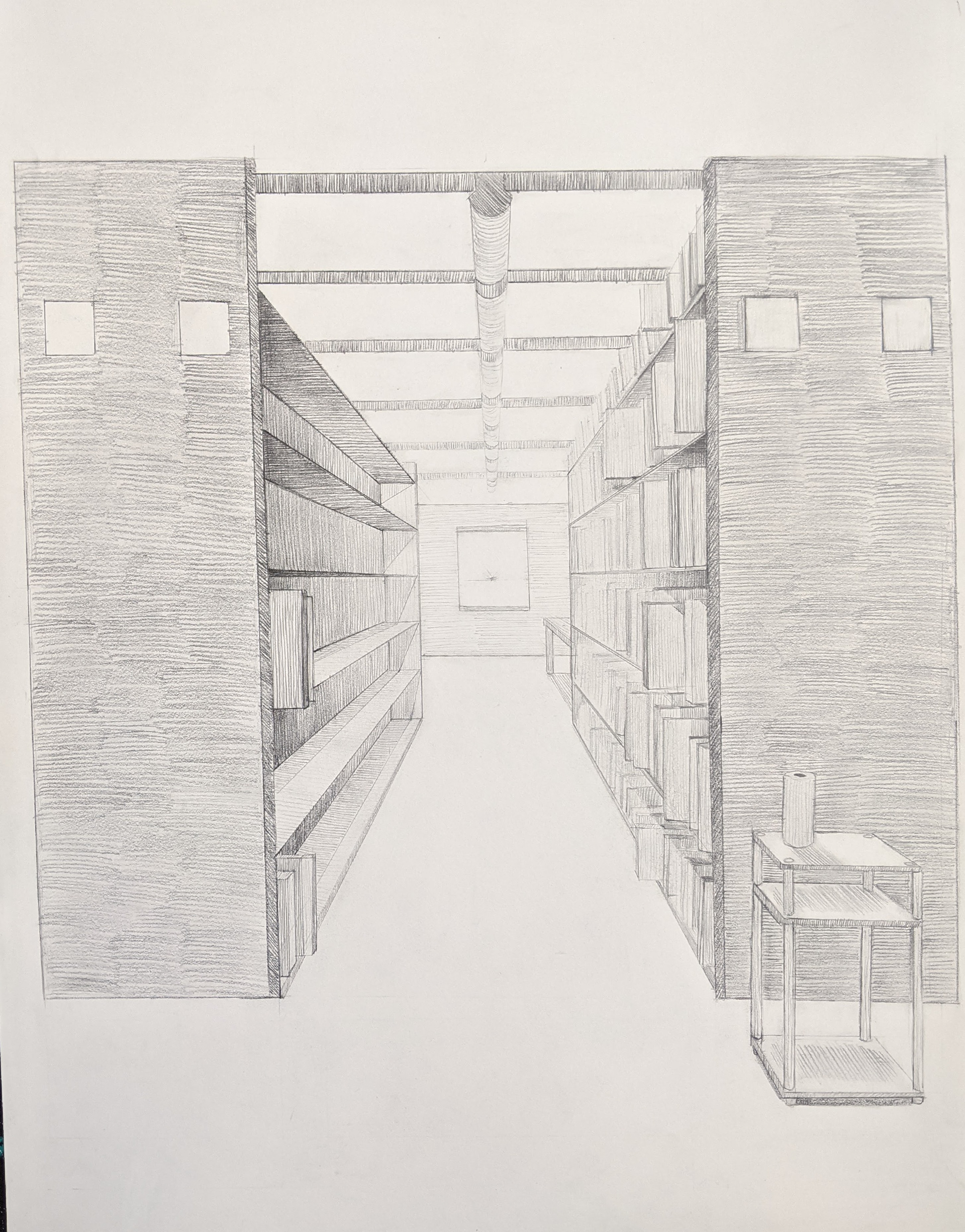 One Point Perspective-Graphite