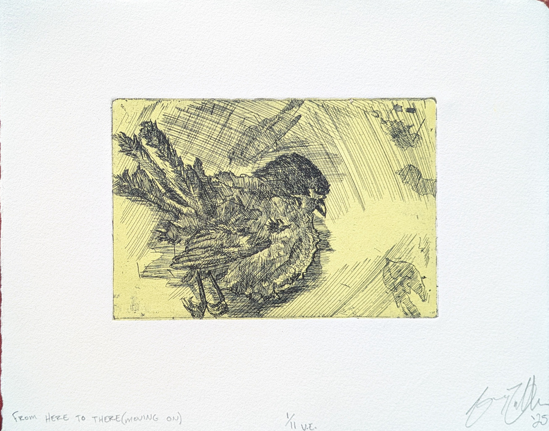 From Here to There (Moving On), 1/11 V.E., Intaglio Etching with Viscosity Printing, 10'' x 8'', 2025