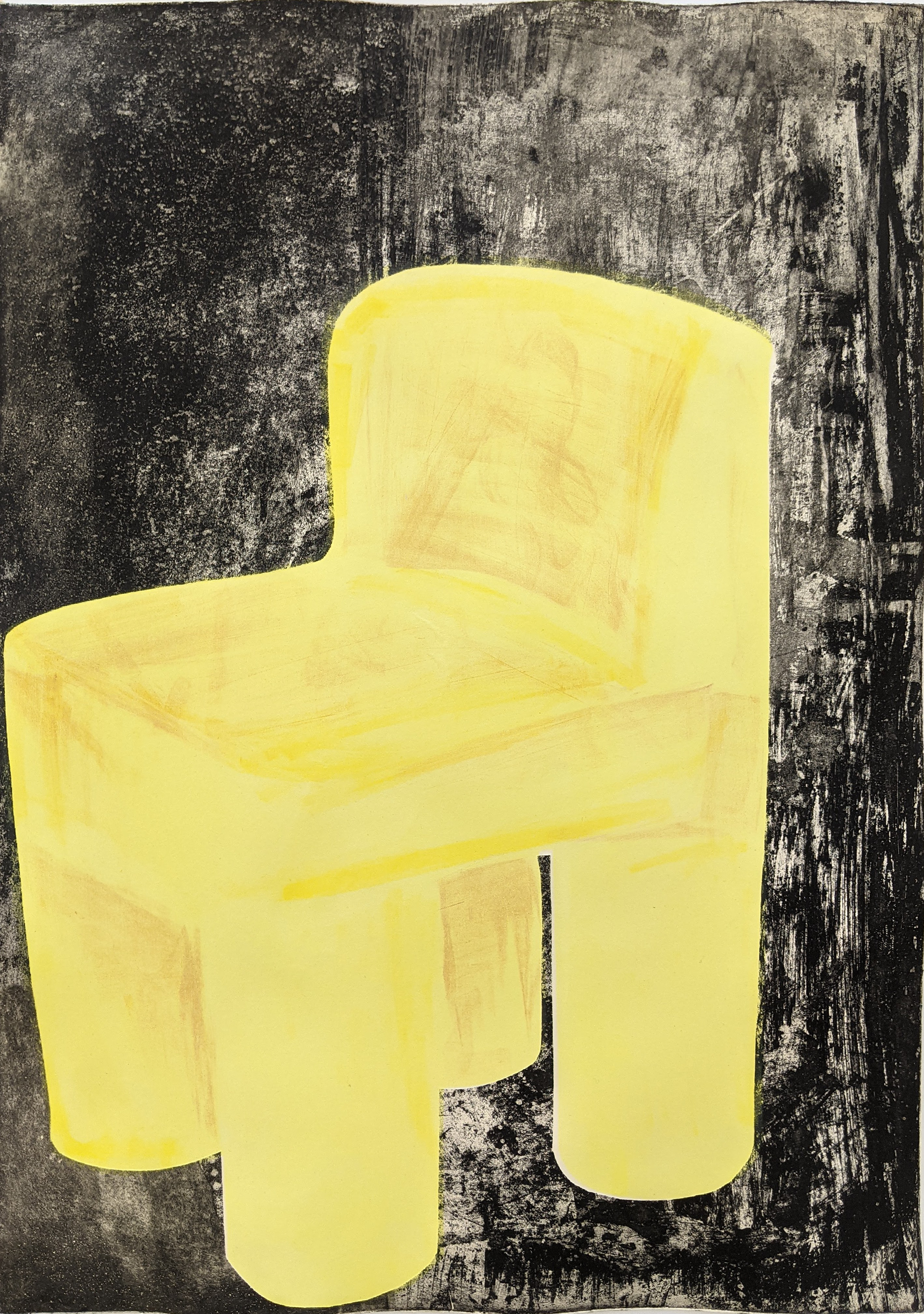 18.5'' x 25.5'', etching with monotype screen printing, 2021