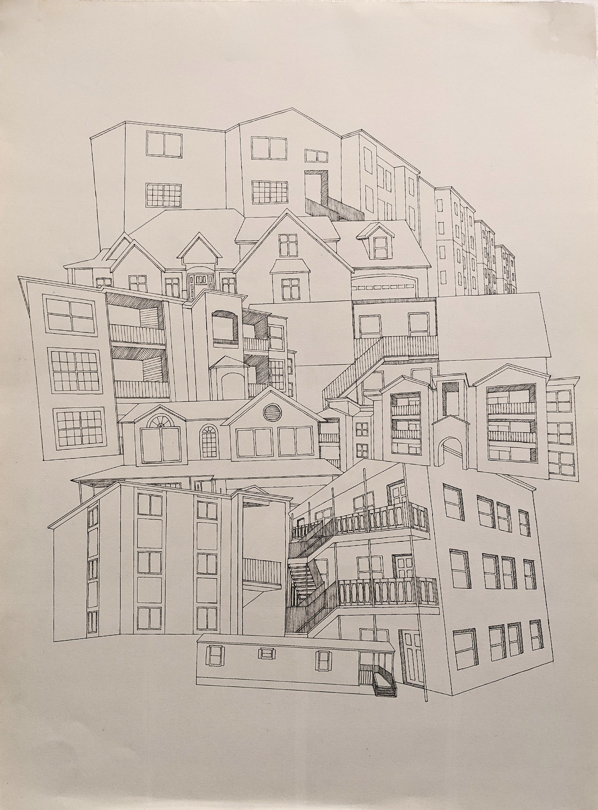 Conceptual Drawing from Collage-Illustration Pen