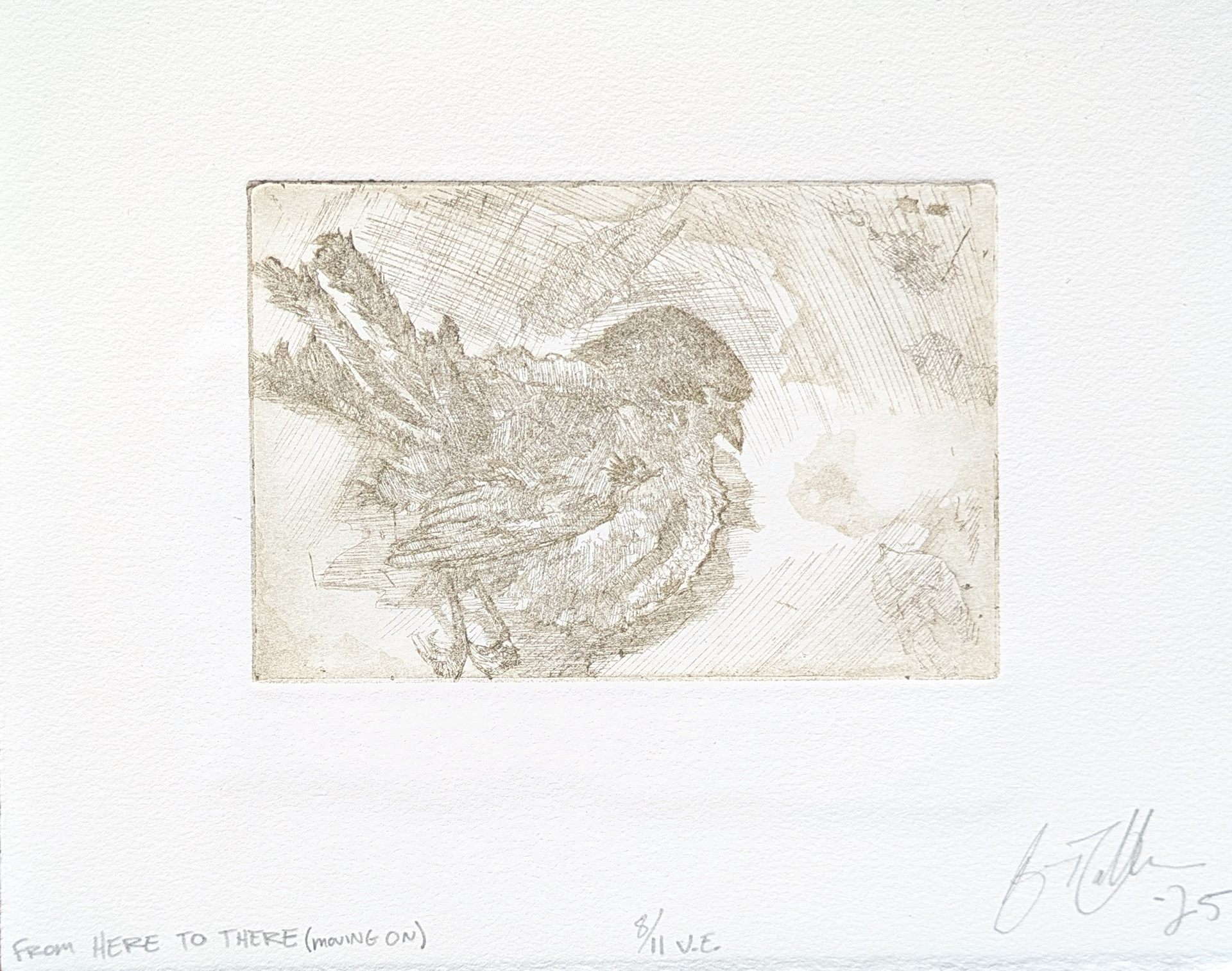 From Here to There (Moving On), 8/11 V.E., Intaglio Etching, 10'' x 8'', 2025