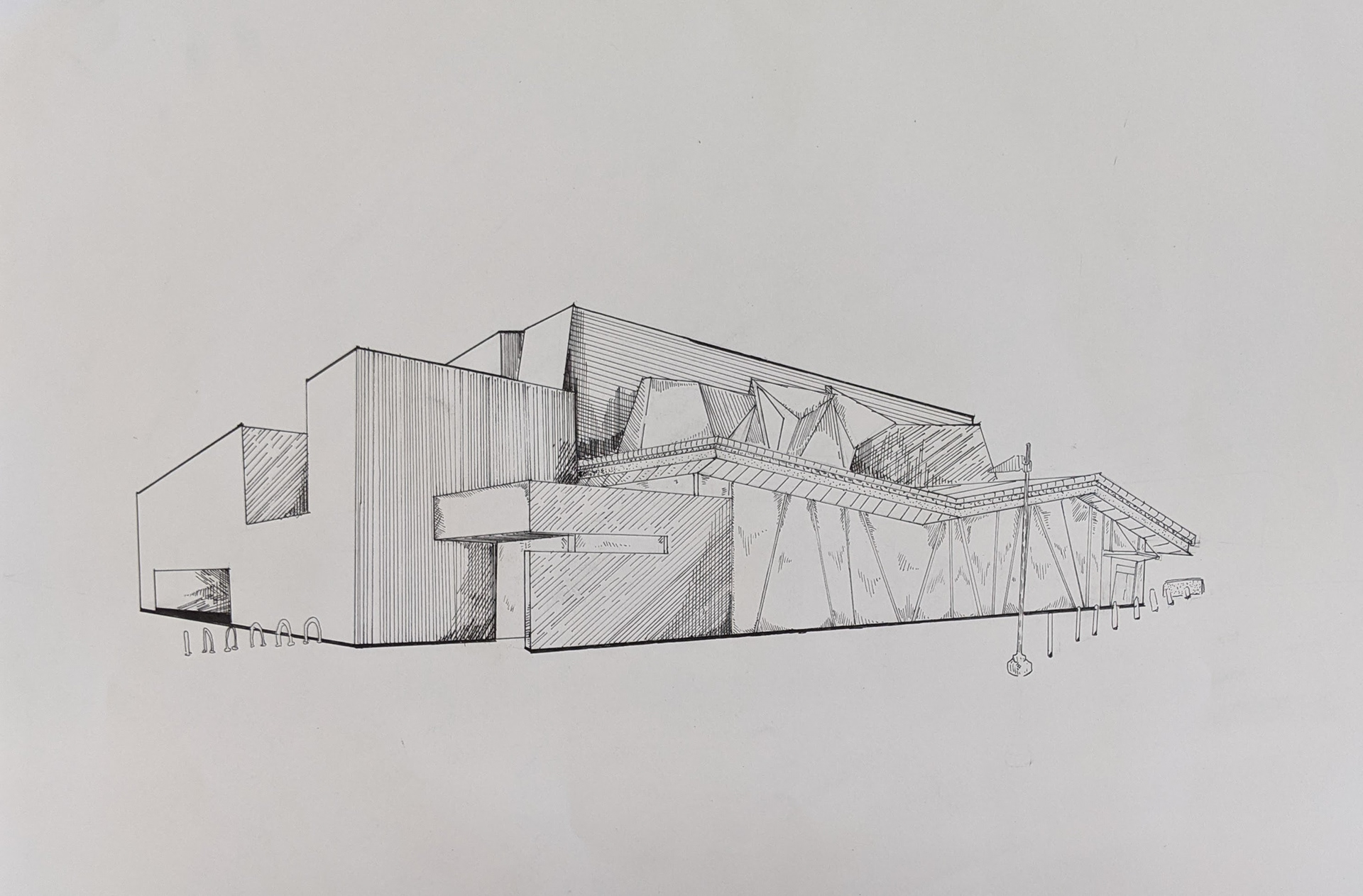 Two Point Perspective (Exterior)-Illustration Pen