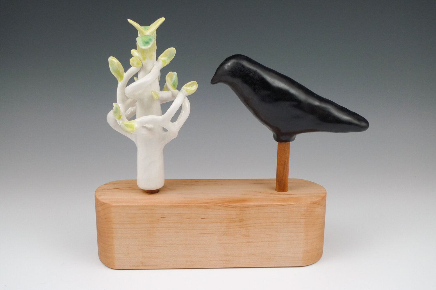 Contemplation, porcelain, maple, 2021