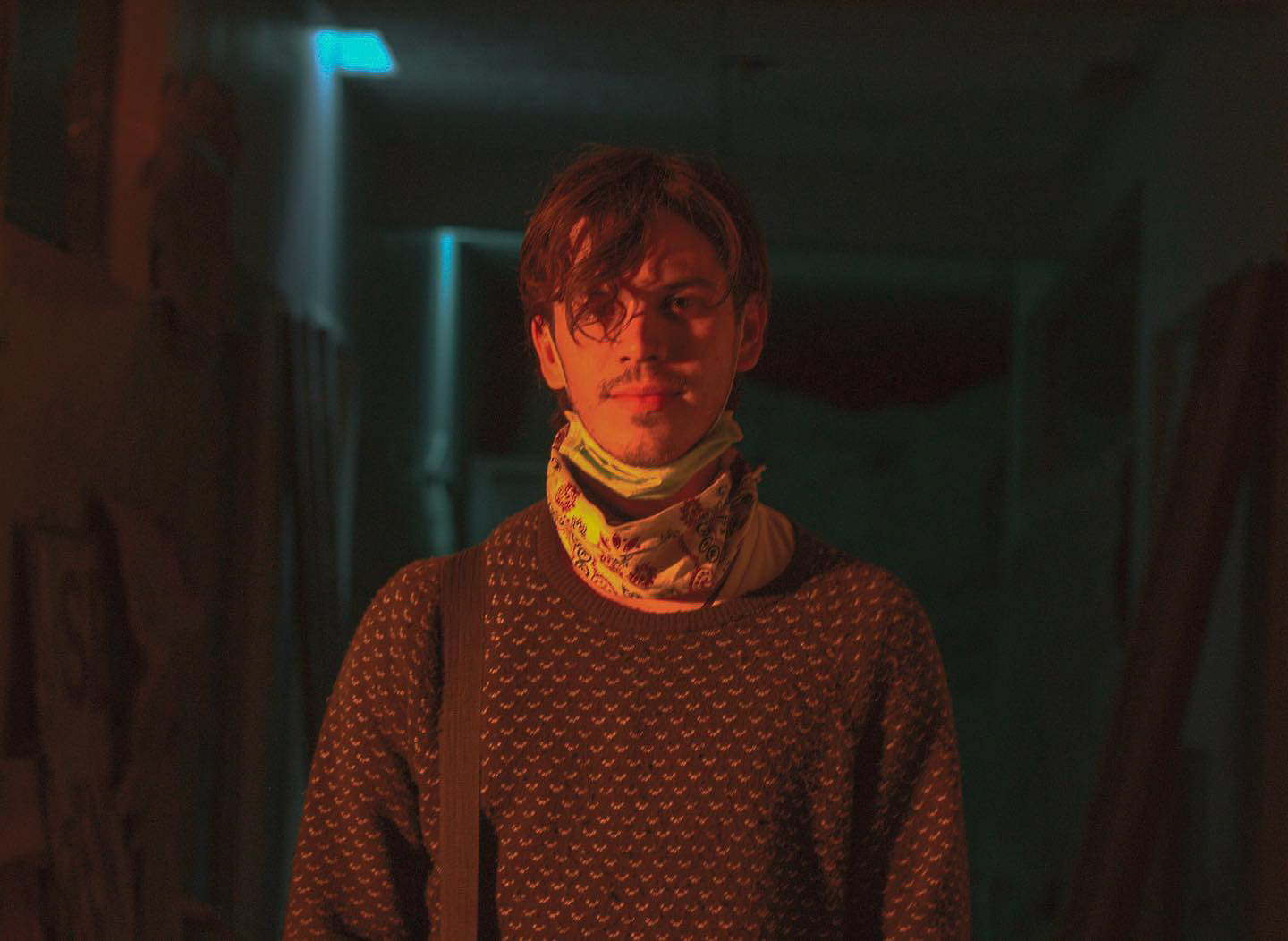 Portrait of Andres Estrada on set.
