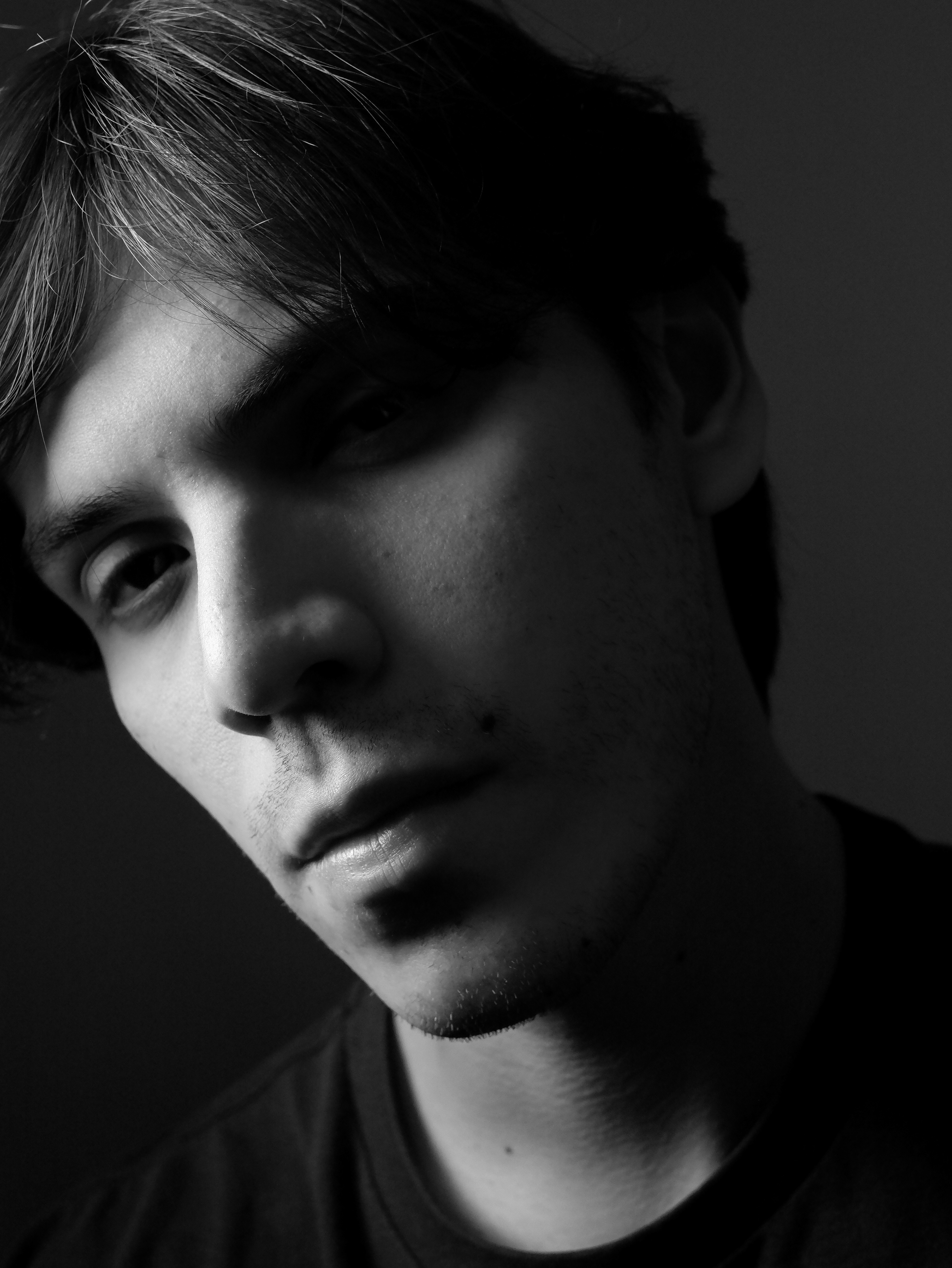Black and White Portrait of Andres Estrada