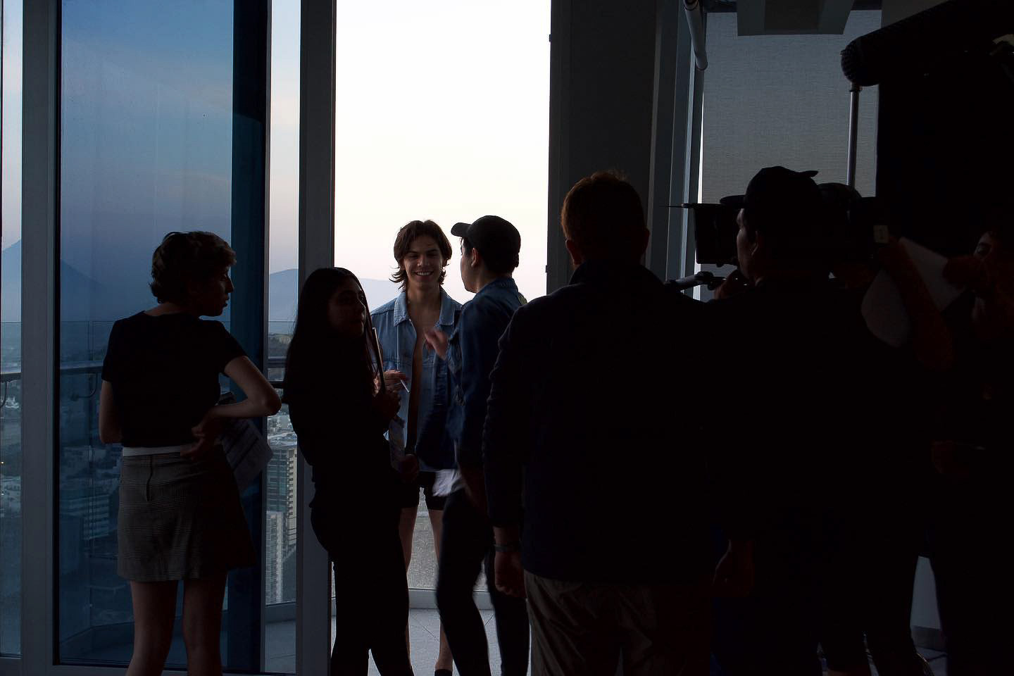 Andres Estrada shooting a film in Mexico.