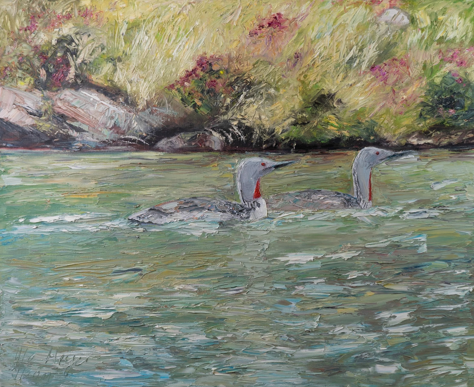 Sterntaucher 9/2011 Öl auf Leinwand 80x100 cm