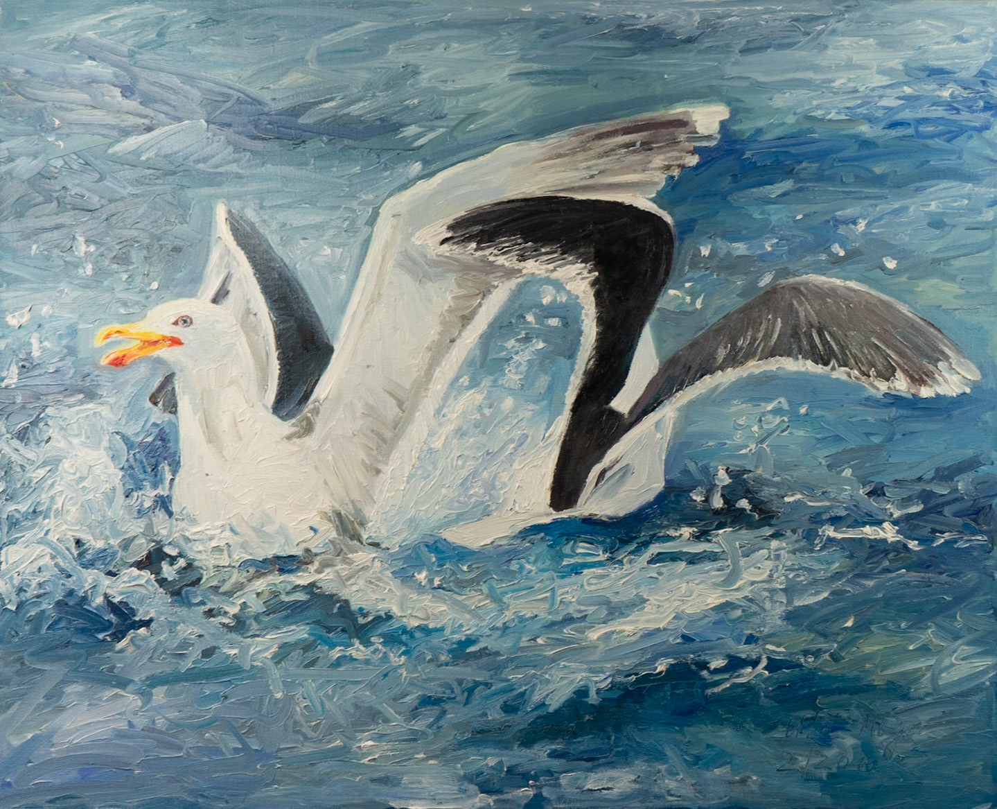 Great black-backed gulls 2/2010 oil on canvas 80x100 cm
