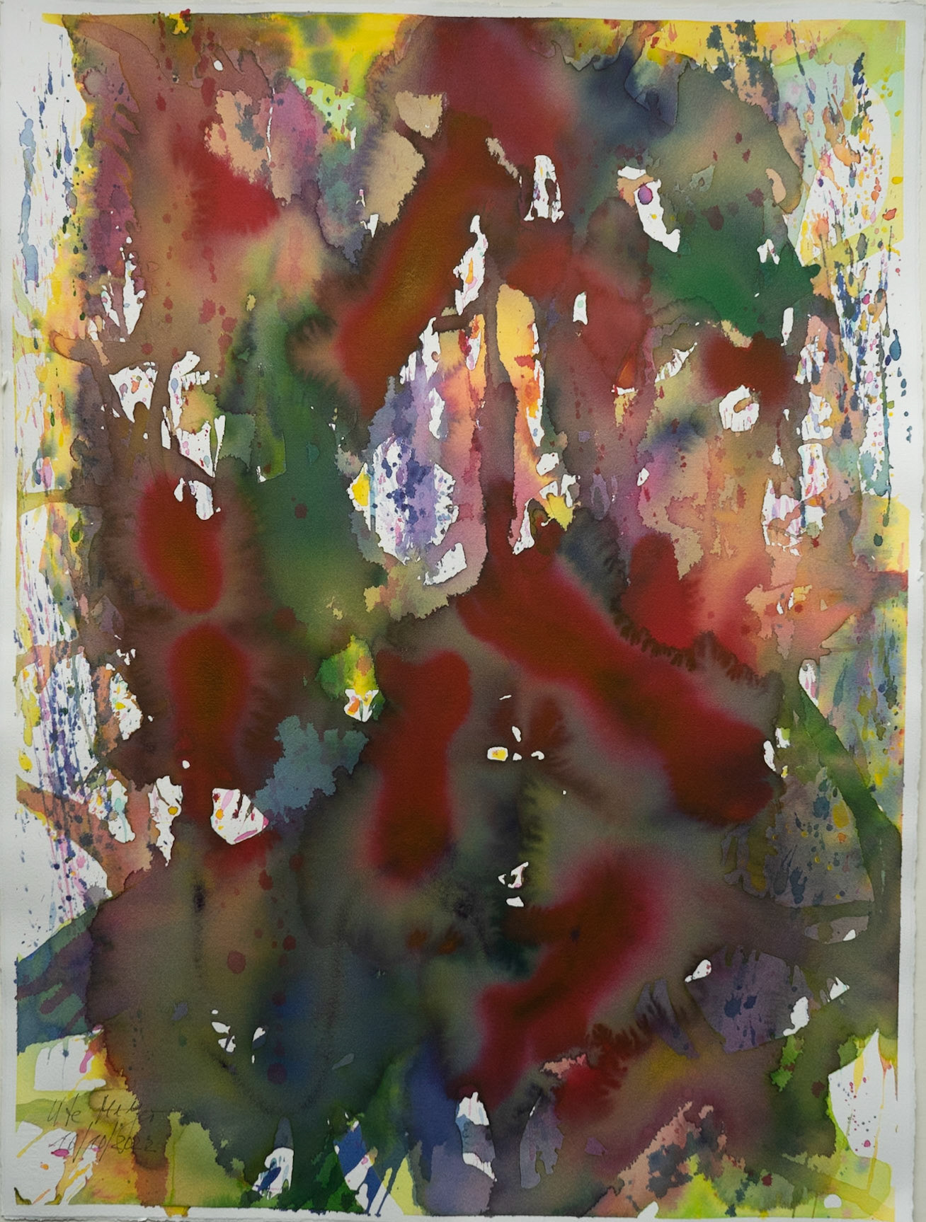 Flowing 10 16/10/2022 watercolour/ Bütten/Centennaire/ 300 gr 76x56 cm