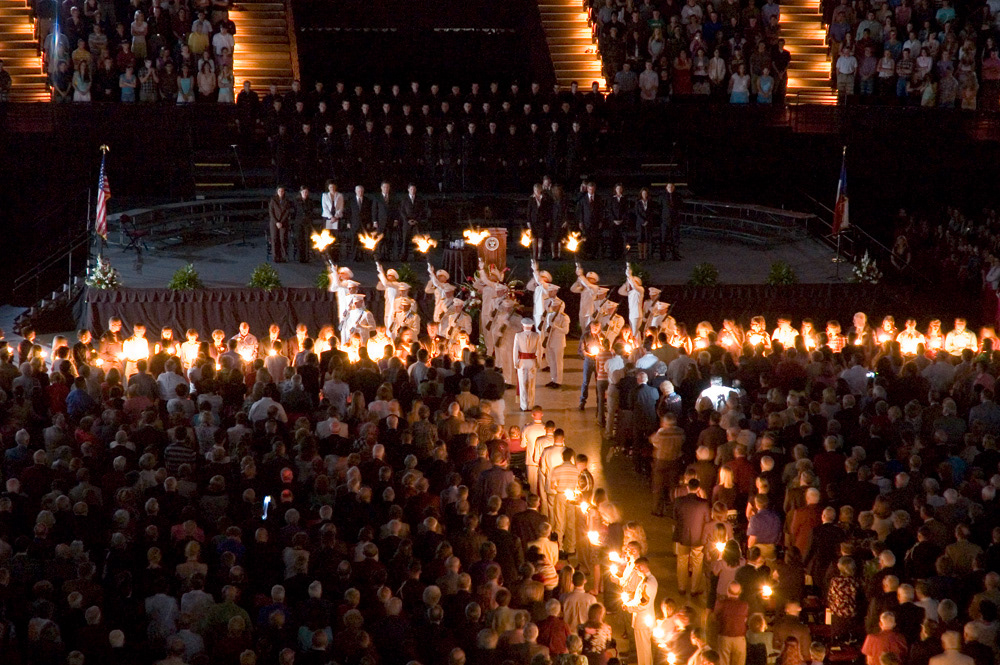 Campus Aggie Muster Ceremony in Reed Arena