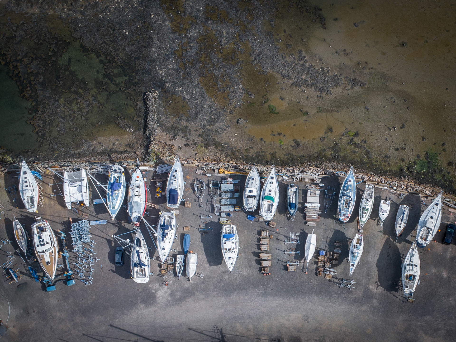 Aerial view of Ardfern Yacht Center