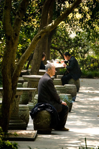 Cigarette Break in Xi Lake, China