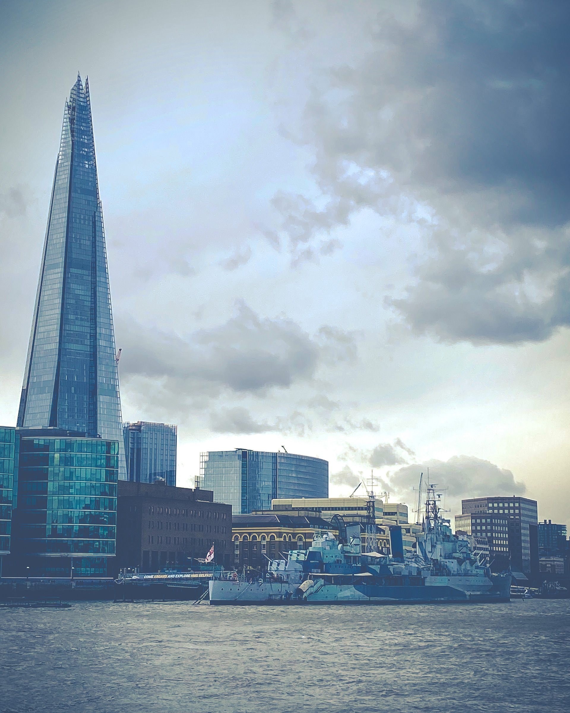 HMS Belfast with the Shard