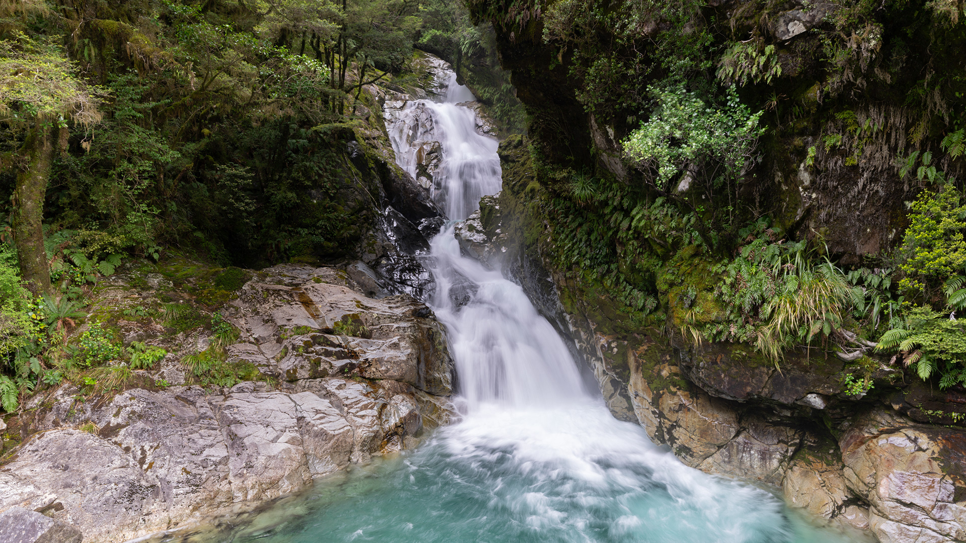Roadside waterfall