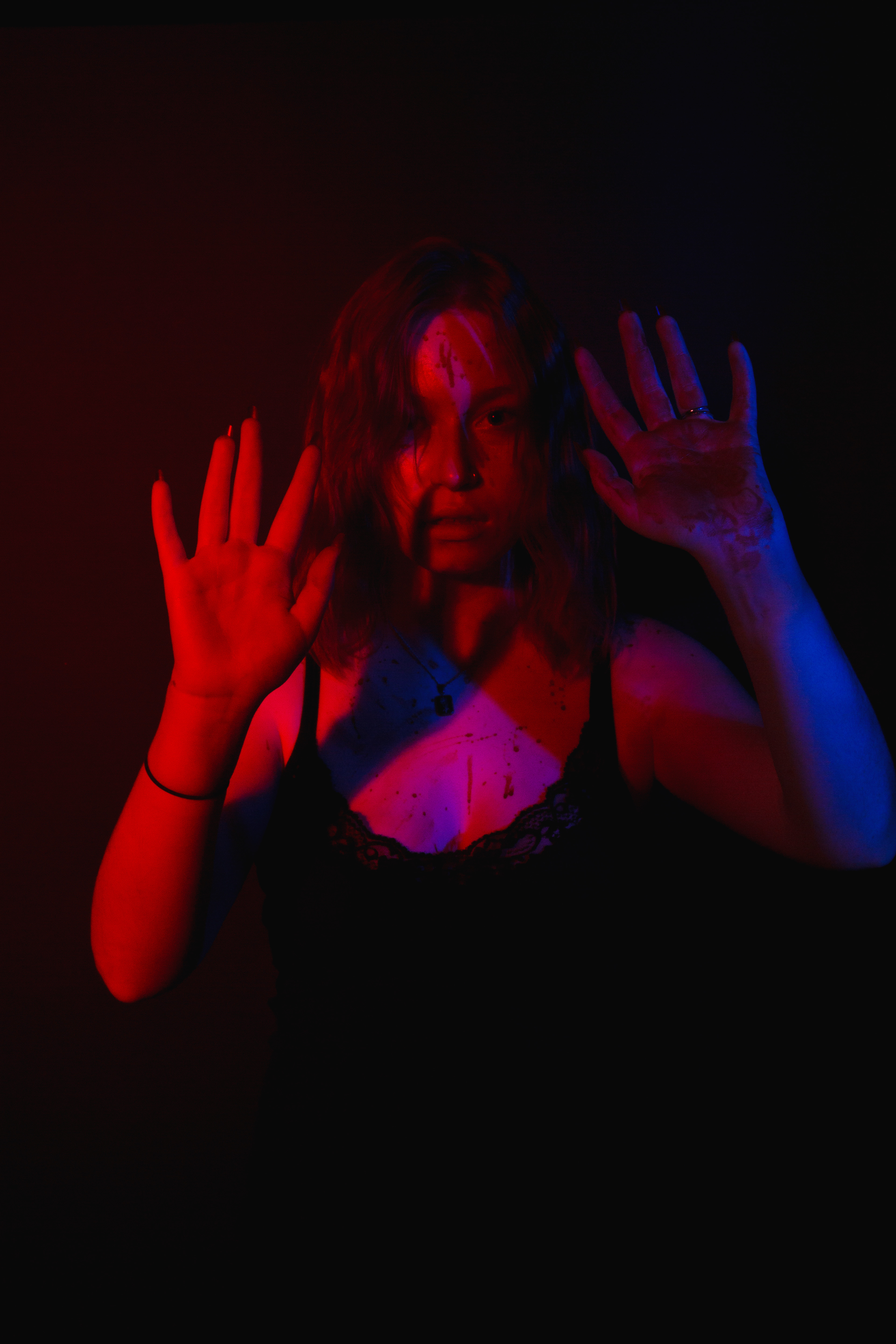 This was an in-class assignment with the theme Halloween. I assisted in lighting and also modeled in the shoot. The idea we had in mind for the Halloween theme was slasher movie.