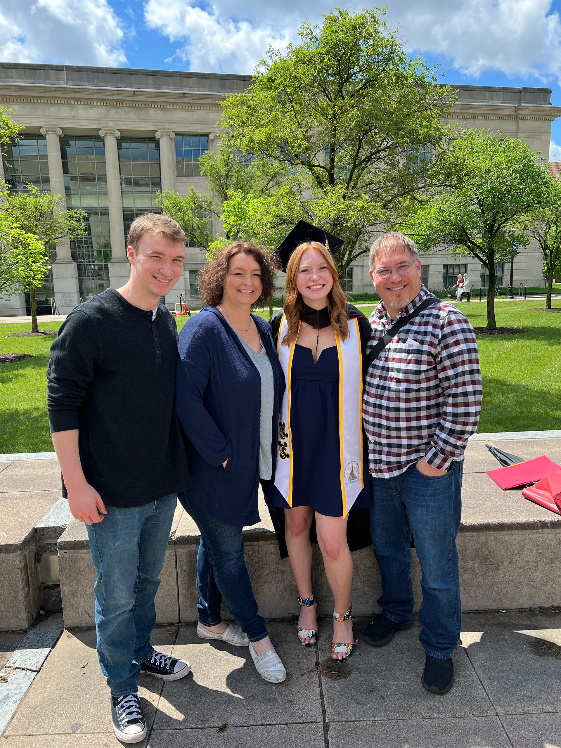 My parents and brother at my graduation