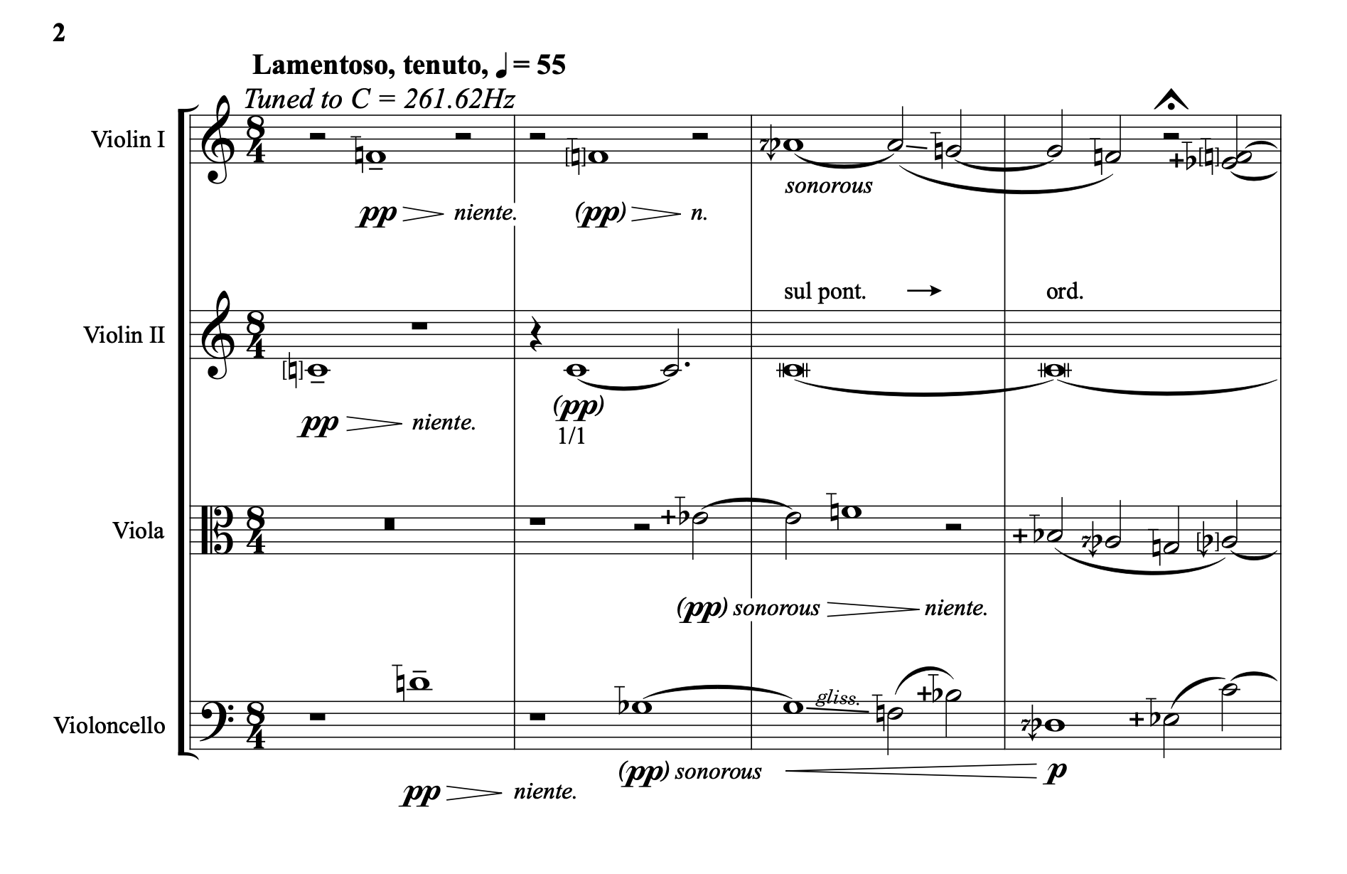 From 'Metamorphosis' - Scored for String Quartet - May 2025