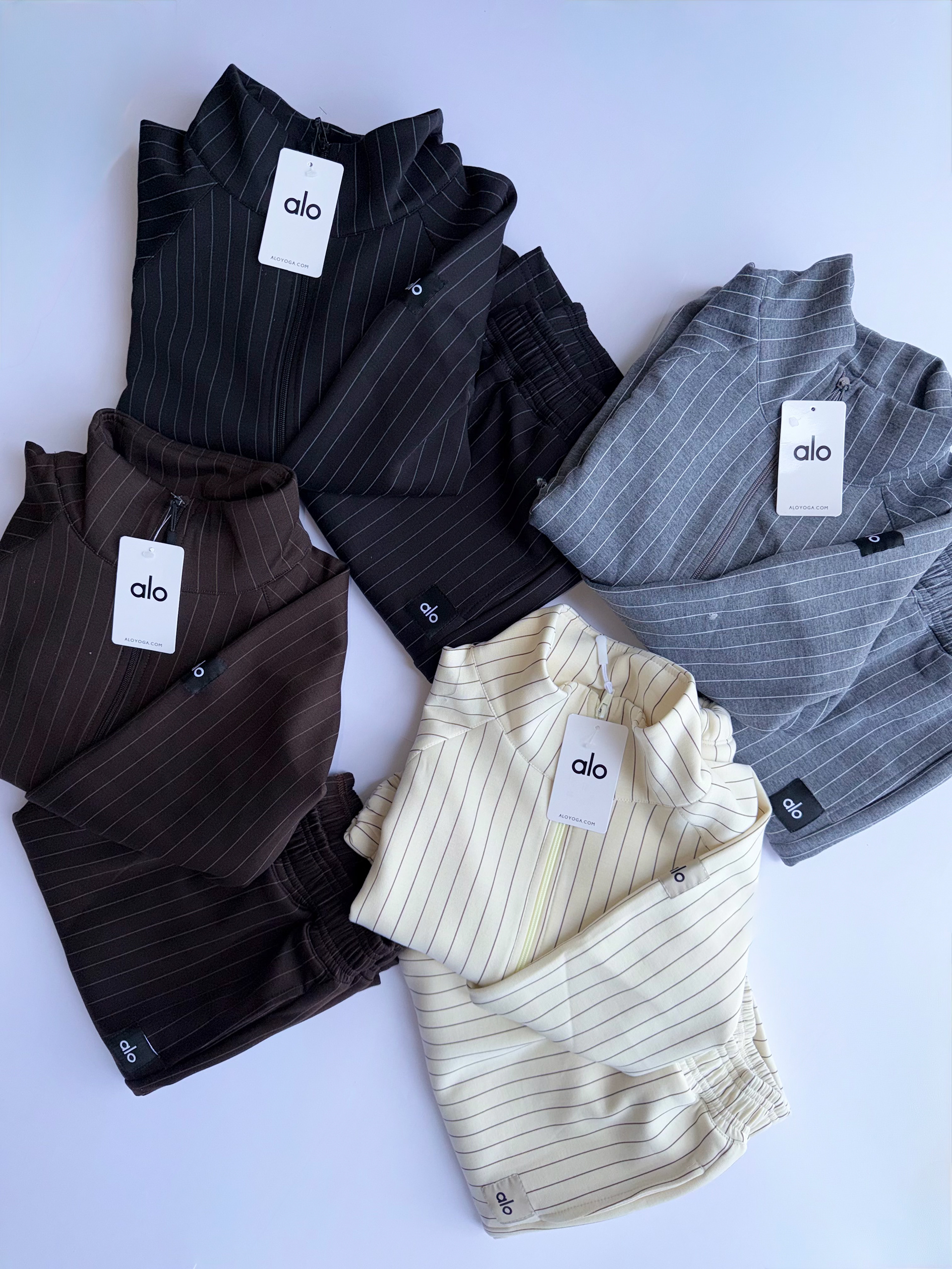 CONJUNTO RAYADO MODAL $495 - unitalla, tela viscosa muy suave y con caída, logos en etiqueta bordada
