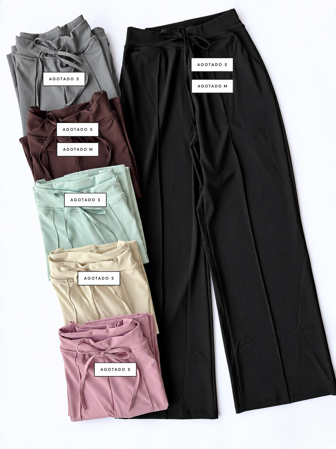 WIDELEG CORDÓN - $175 - S, M, L y XL, jareta ajustable