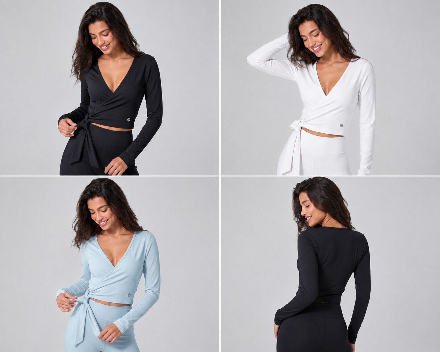 BLUSA ML MOÑO - $149 - S, M y L, licra polex con logo en relieve metálico