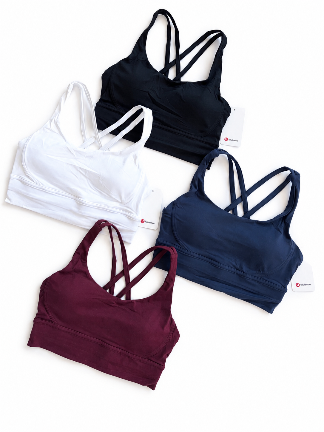 TOP DUPE LULU $175 - S, M y L; copas removibles, licra respirable