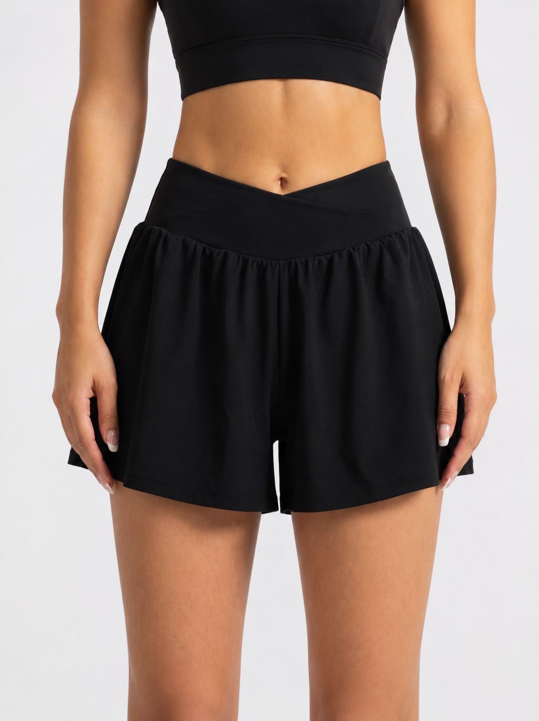 SHORT RUNNER ANCHO - $105 - S, M, L y XL, short interior polex y capa exterior rompevientos