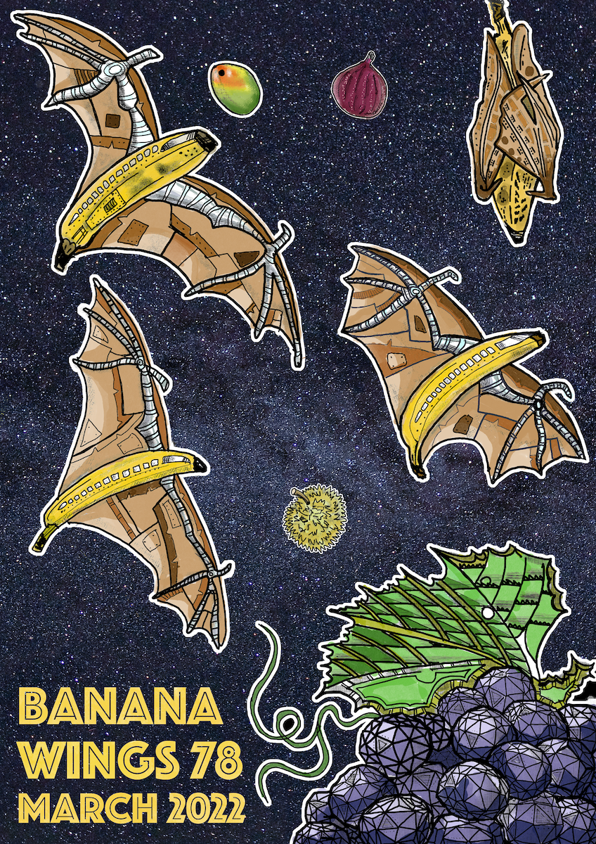 Cover of Banana Wings 78 (Claire Brialey and Mark Plummer), 2022 