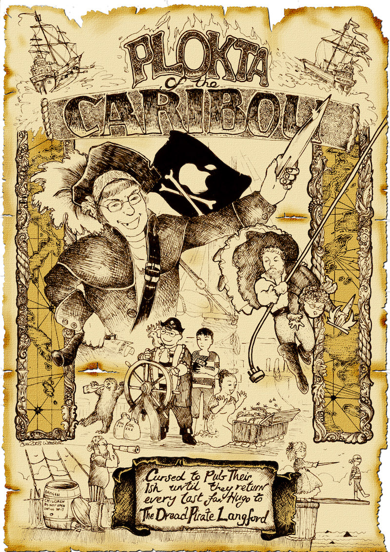 Aging Sue Mason's pirate parchment