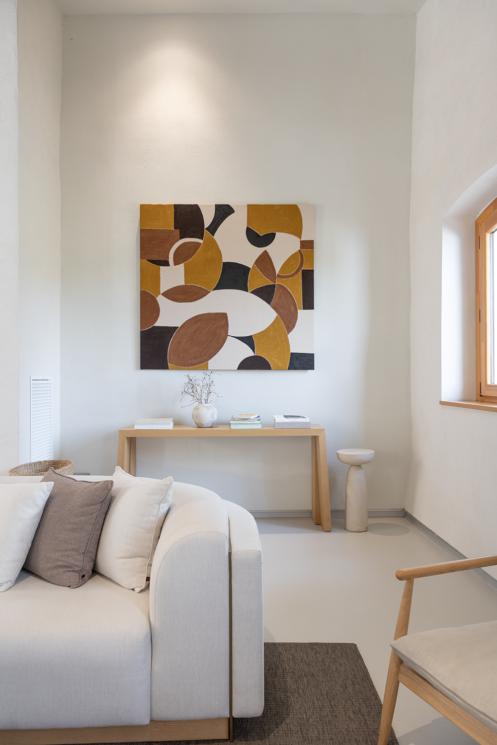 Masia Cabellut in Rodonyà, Tarragona, interior geometrico design nordico fotografia Claudia Bonazzi Barcelona 