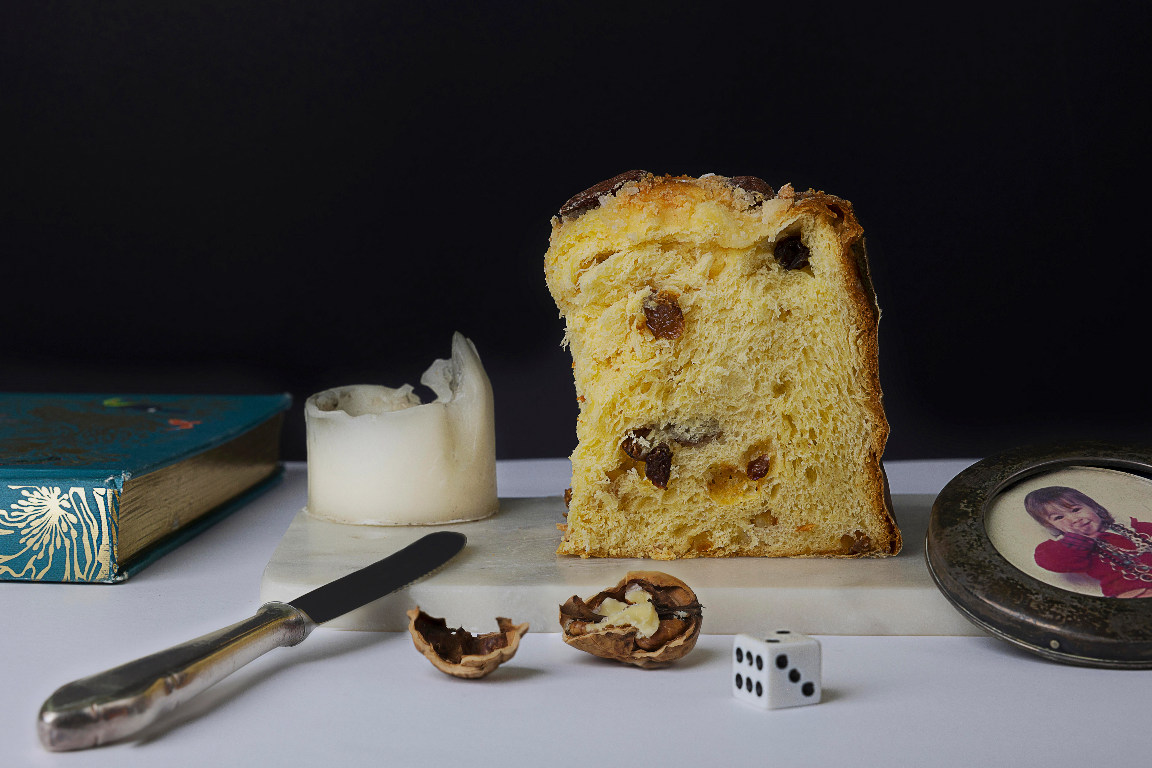 panettone, panettone still life, santilari, bodegon