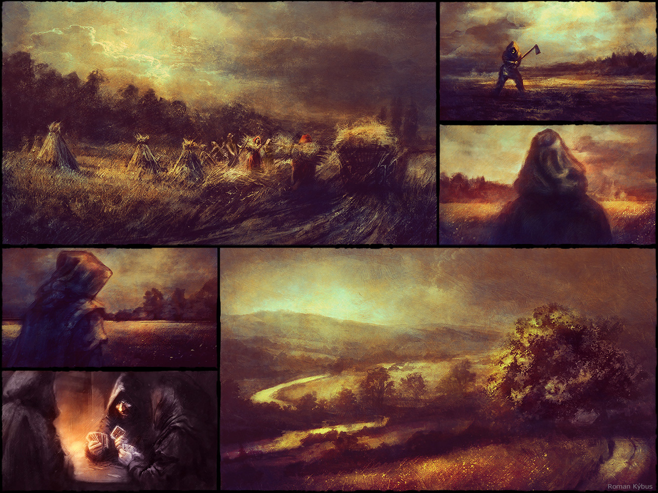 Gates of Skeldal: 7 Mages / illustrations for video game