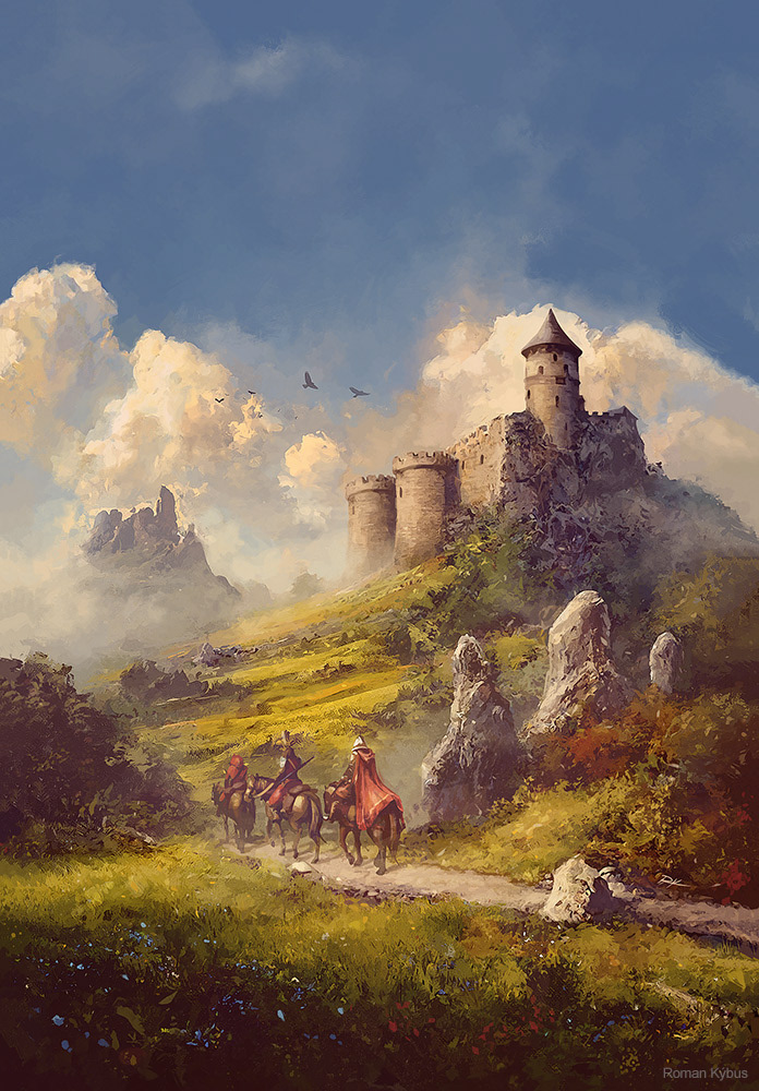 M. Prášková - Mágové z Agarveny – Kniha stínů / painting on book cover