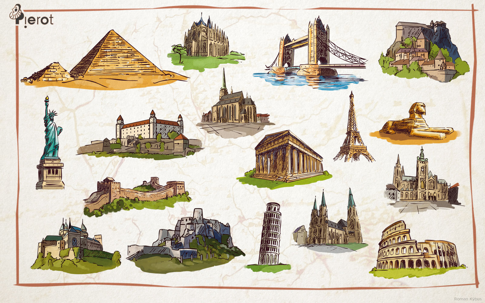 Pierot - Hurá na prázdniny, opakování 4. ročníku / textbook illustrations