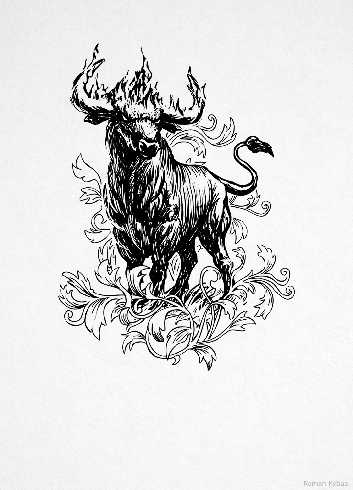 P. S. Beagle - The Last Unicorn / book illustration