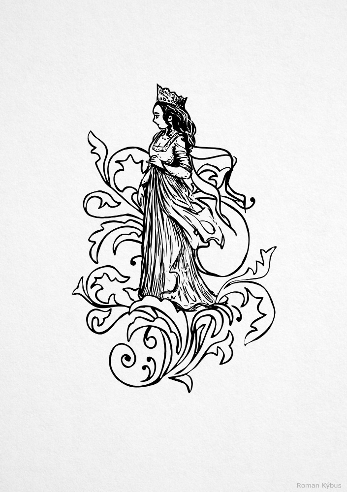 Z. Holub - Zpívající meč / book illustration