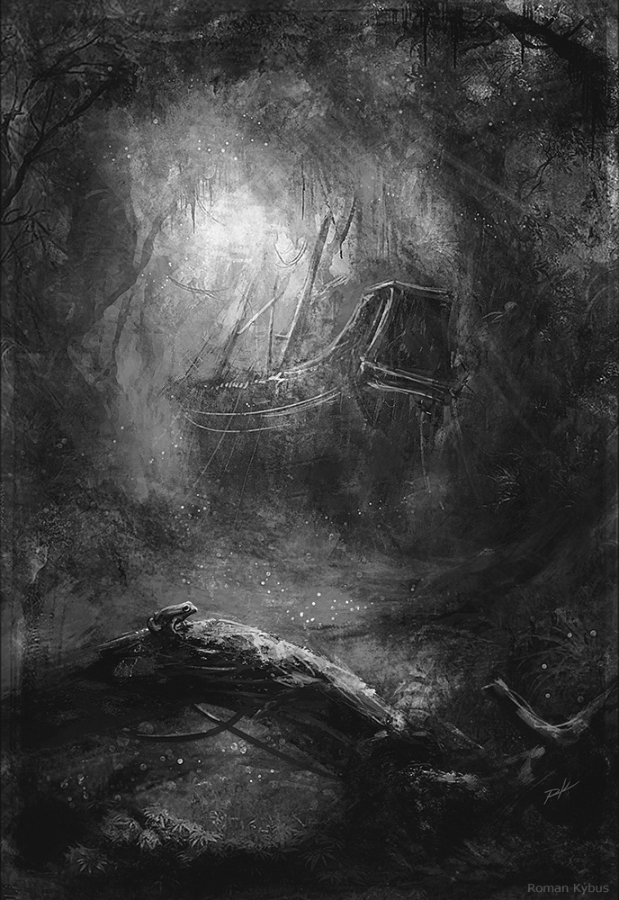 L. Kučerová, Z. Holub - Duchové jezer / book illustration