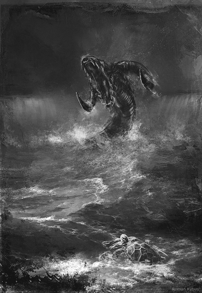 L. Kučerová, Z. Holub - Duchové jezer / book illustration